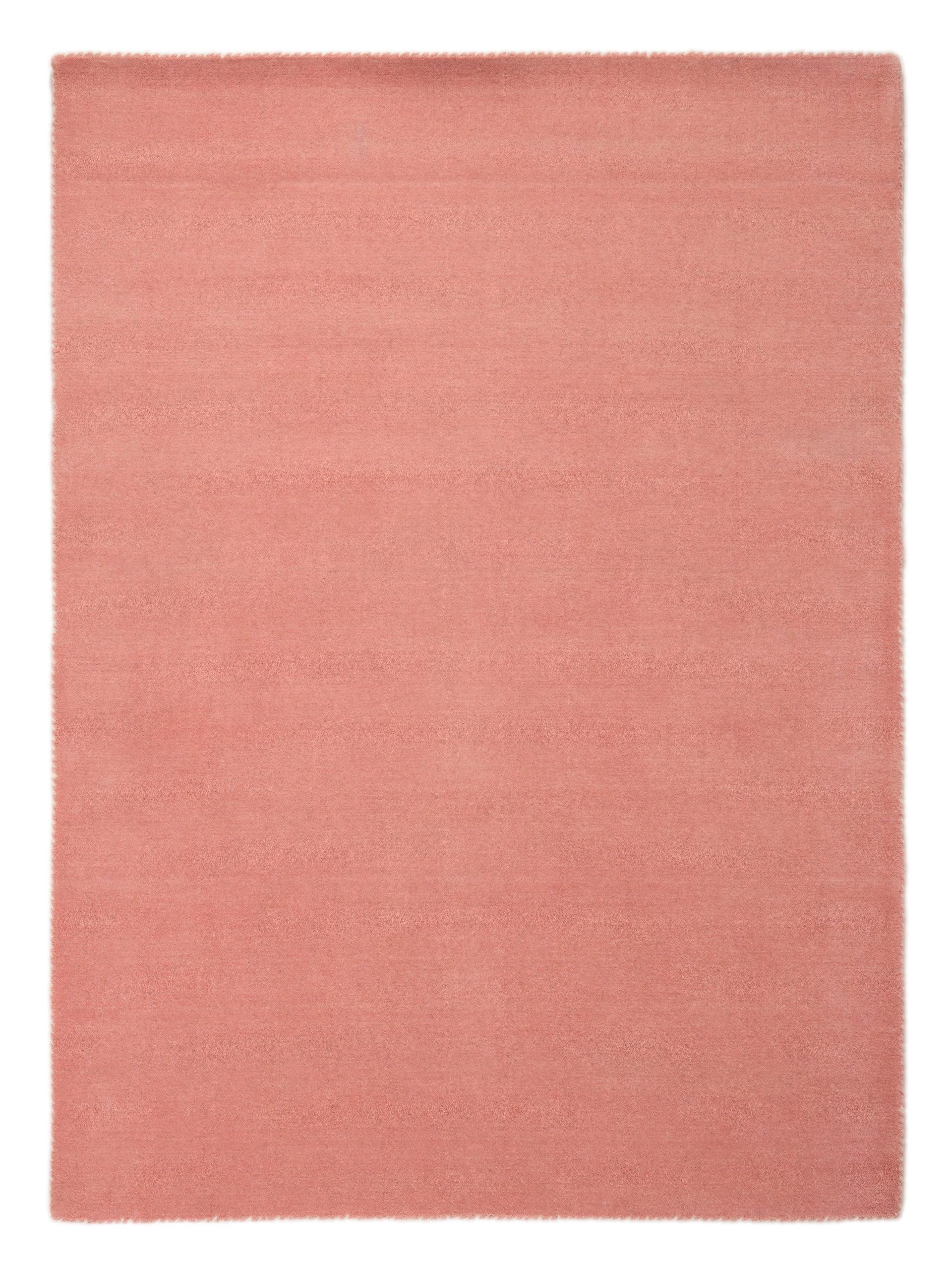 carpetfine Wollteppich Gabbeh Lola Uni, rechteckig, Höhe: 14 mm, mit natürlichem Pflanzenmaterial von Hand gewebt, auch in Rund