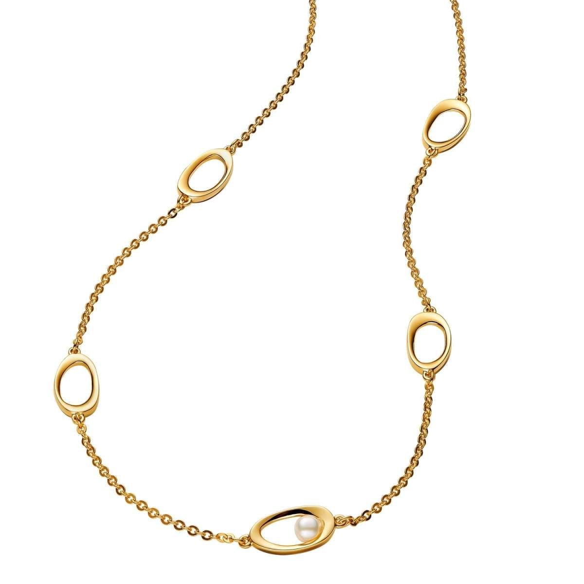 Pandora Kette mit Anhänger 363883C01-45, für Damen mit Perle Goldfarben