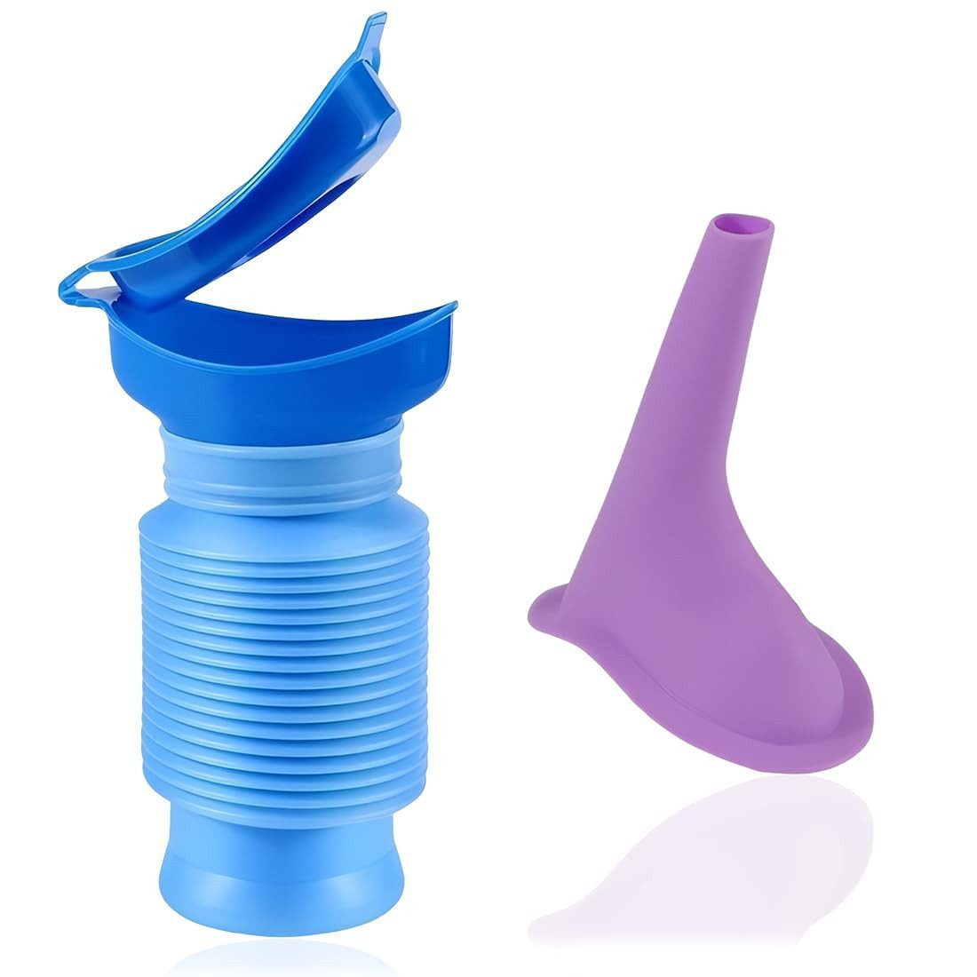FELIXLEO Urinal Urinella für Frauen 750ml Silikon Urintrichter Damen Urinal Camping, (2-tlg)