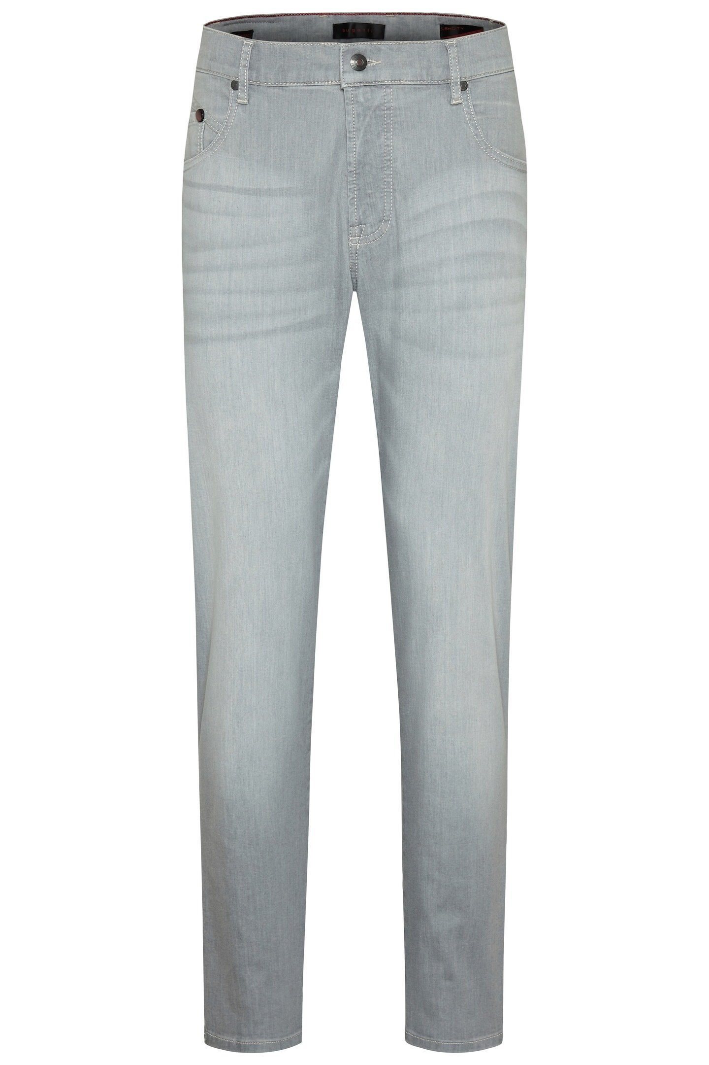 bugatti 5-Pocket-Jeans grau Used-Waschung mit