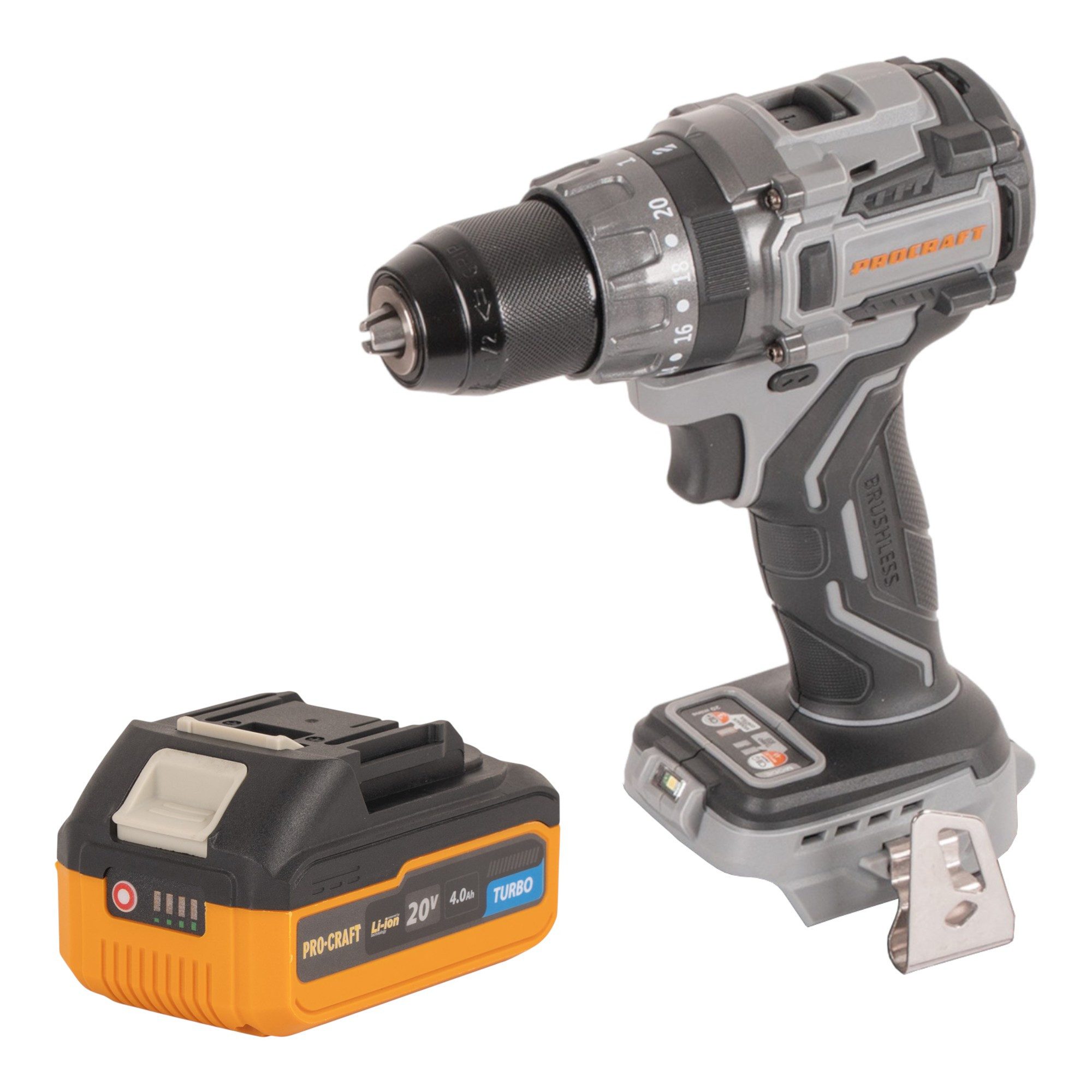 PROCRAFT industrial Akku-Schrauber CD20Abb 20 V 85 Nm + 1x Akku 4,0 Ah - ohne Ladegerät