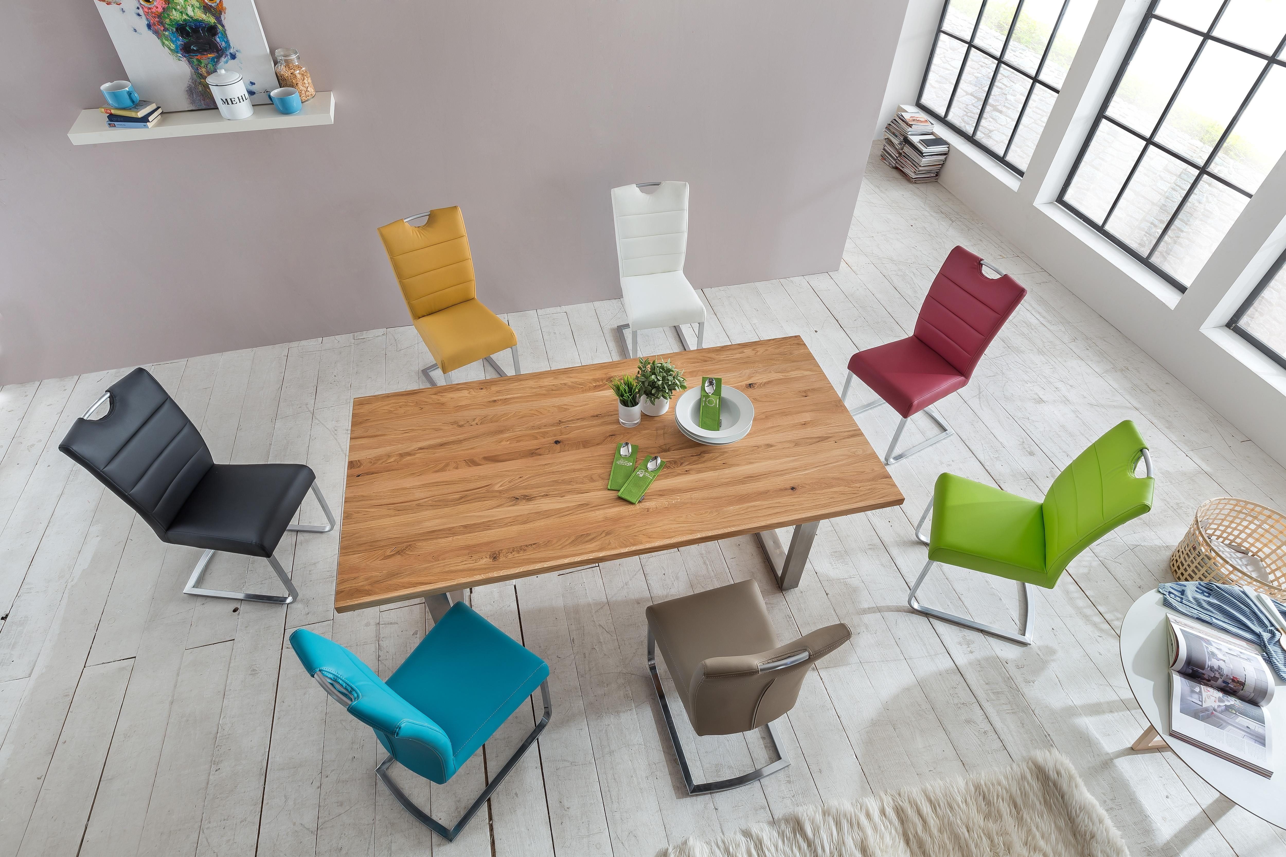 Home affaire Esstisch Brooklyn, aus massiver Wildeiche