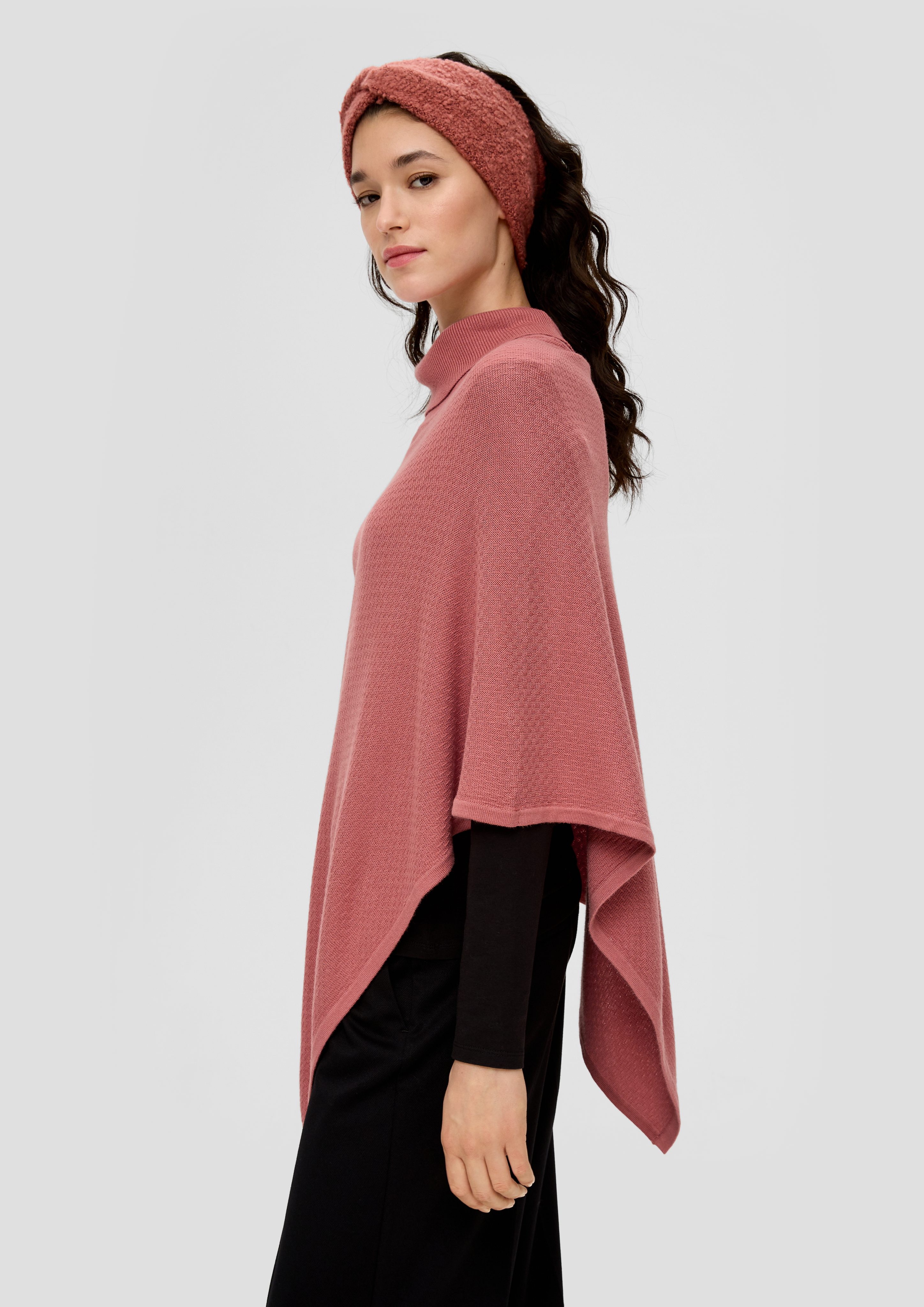 s.Oliver Poncho Poncho aus Viskose-Baumwoll-Mix günstig online kaufen