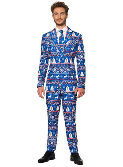 Opposuits Kostüm SuitMeister Blue Nordic, Für nordische Typen: cooler Anzug für kühle Tage