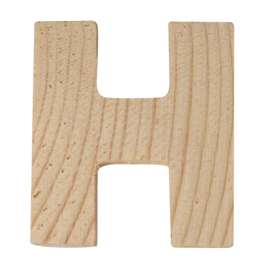 Deko-Buchstaben Buchstaben Rayher 5 Holz Rayher H, x 1 cm