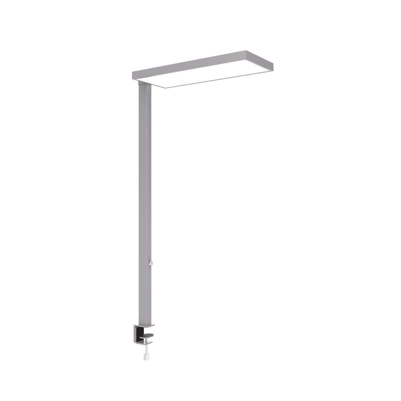 MAUL Stehlampe MAUL Standleuchte MAULjura LED 4.000 K dimmbar Klemmfuß 121 cm silber, LED wechselbar