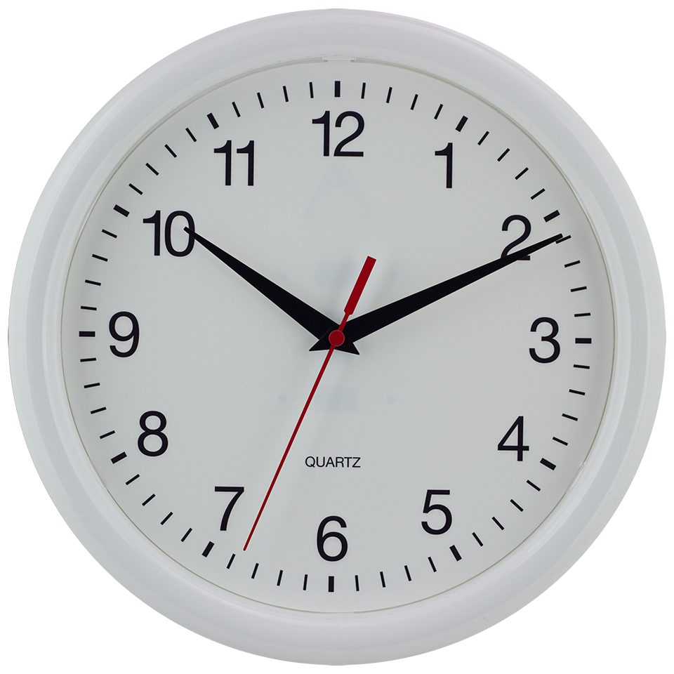 EUROTIME Wanduhr EUROTIME 82222 Quarzwanduhr mit schleichender Sekunde