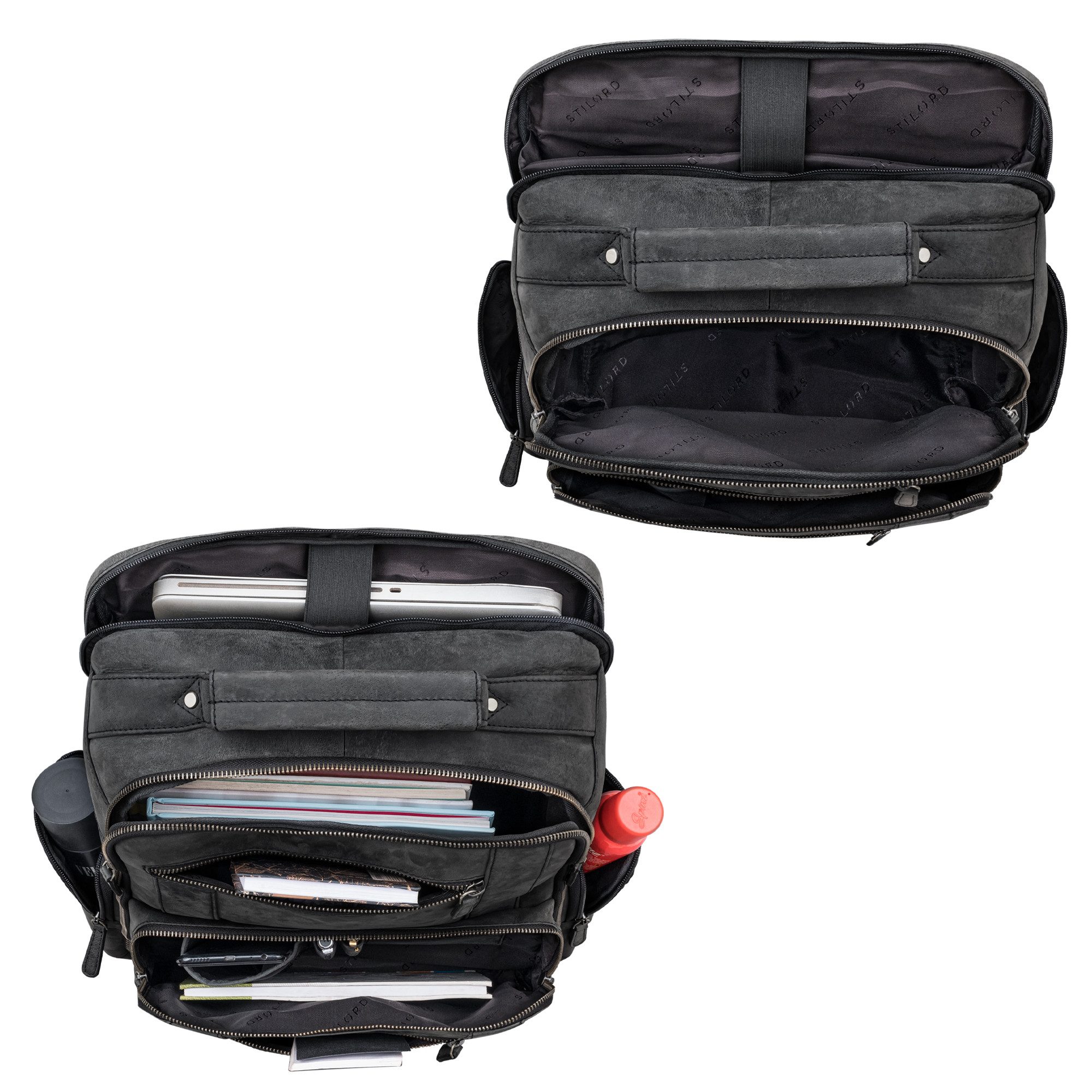 STILORD Notebookrucksack "Eike" Modischer Laptoprucksack 15,6 Zoll Leder