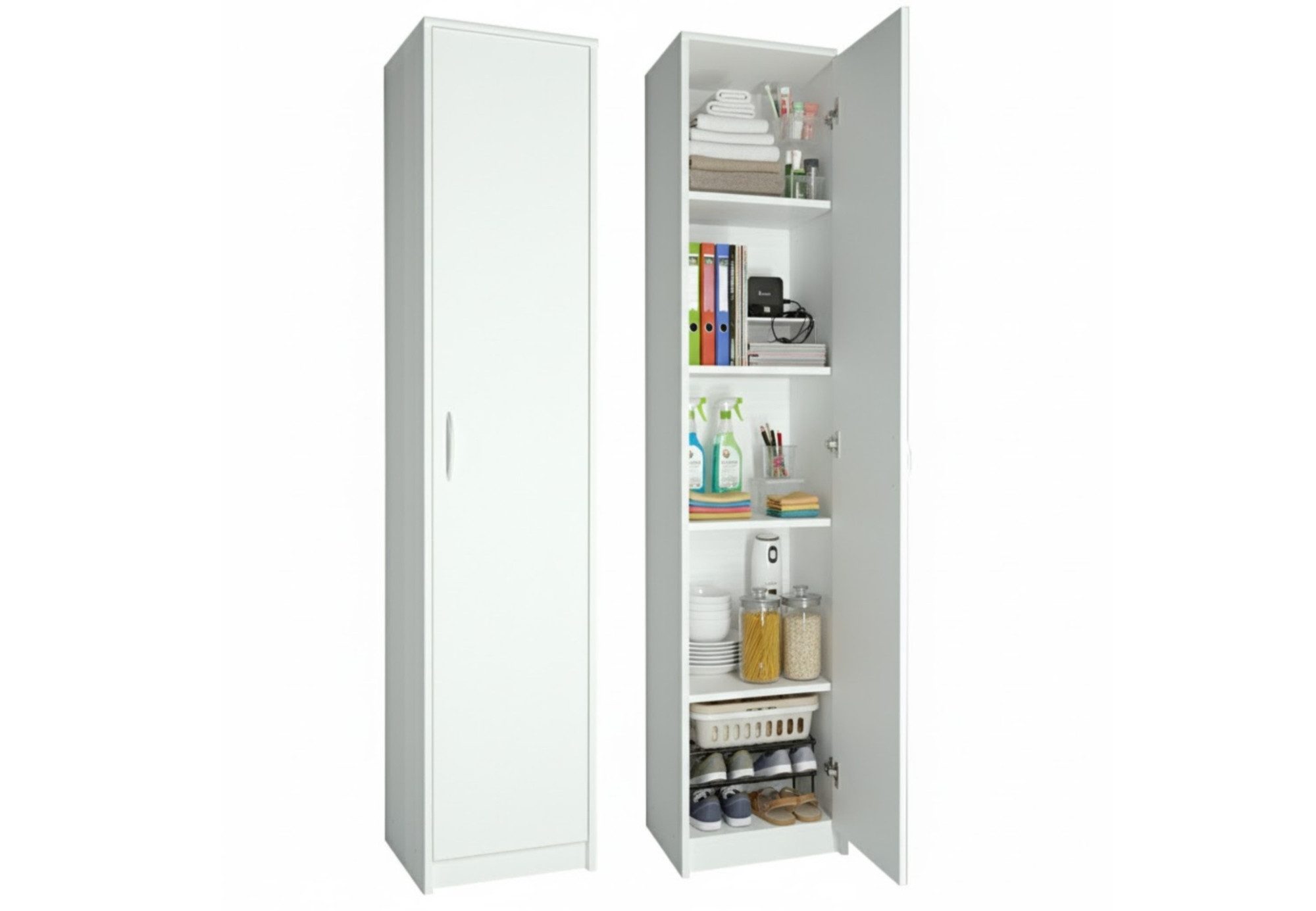 Home Collective Regal mit 5 Ebenen Aktenschrank mit 4 Einlegeböden und 1 Tü günstig online kaufen