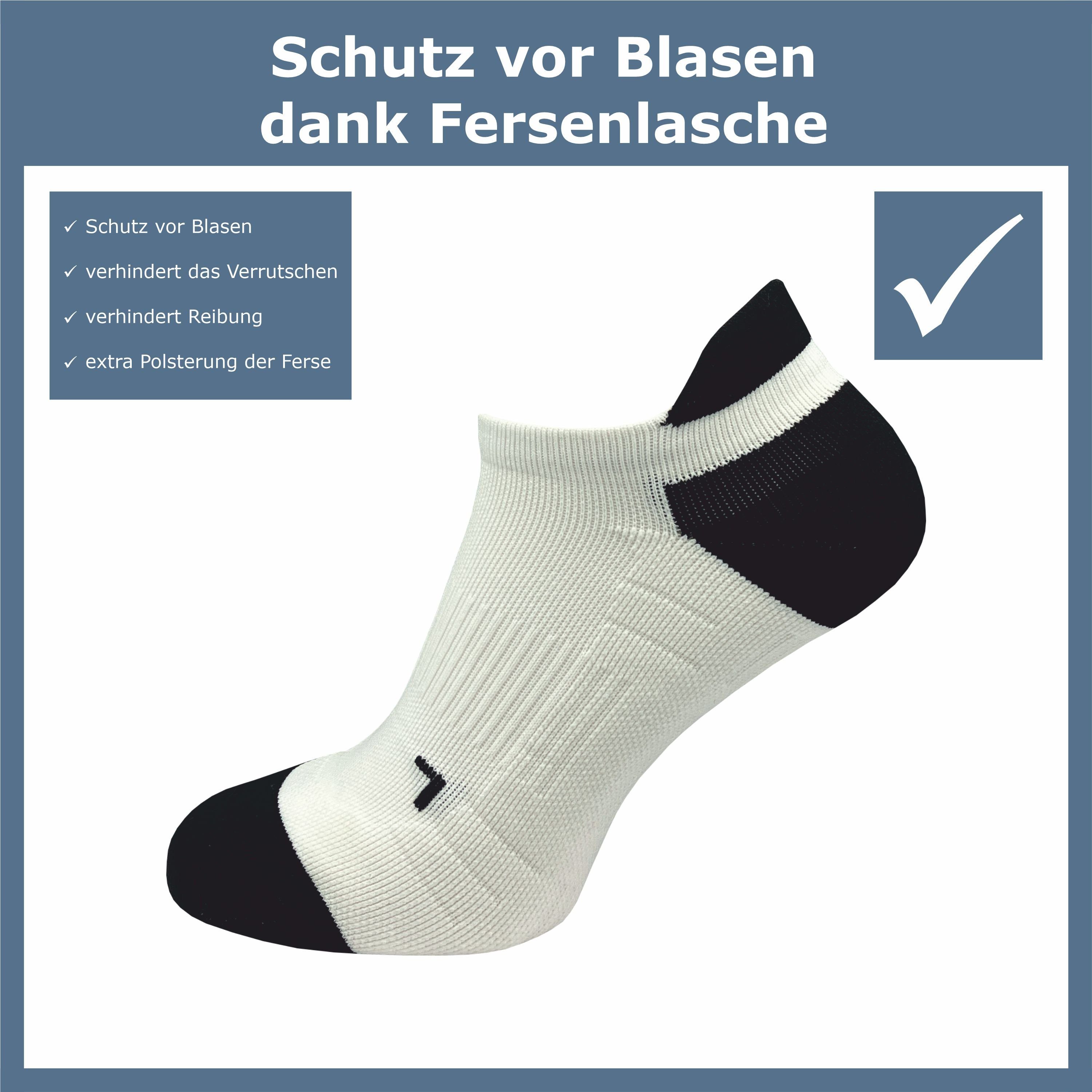 GAWILO Laufsocken (kurz) für Herren mit Kompression & Polsterung, bunt, sch günstig online kaufen