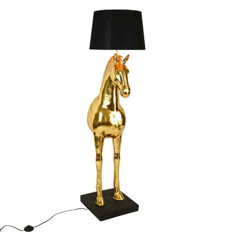 Werner Voß Stehlampe Pferd goldfarben, 153cm, ohne Leuchtmittel