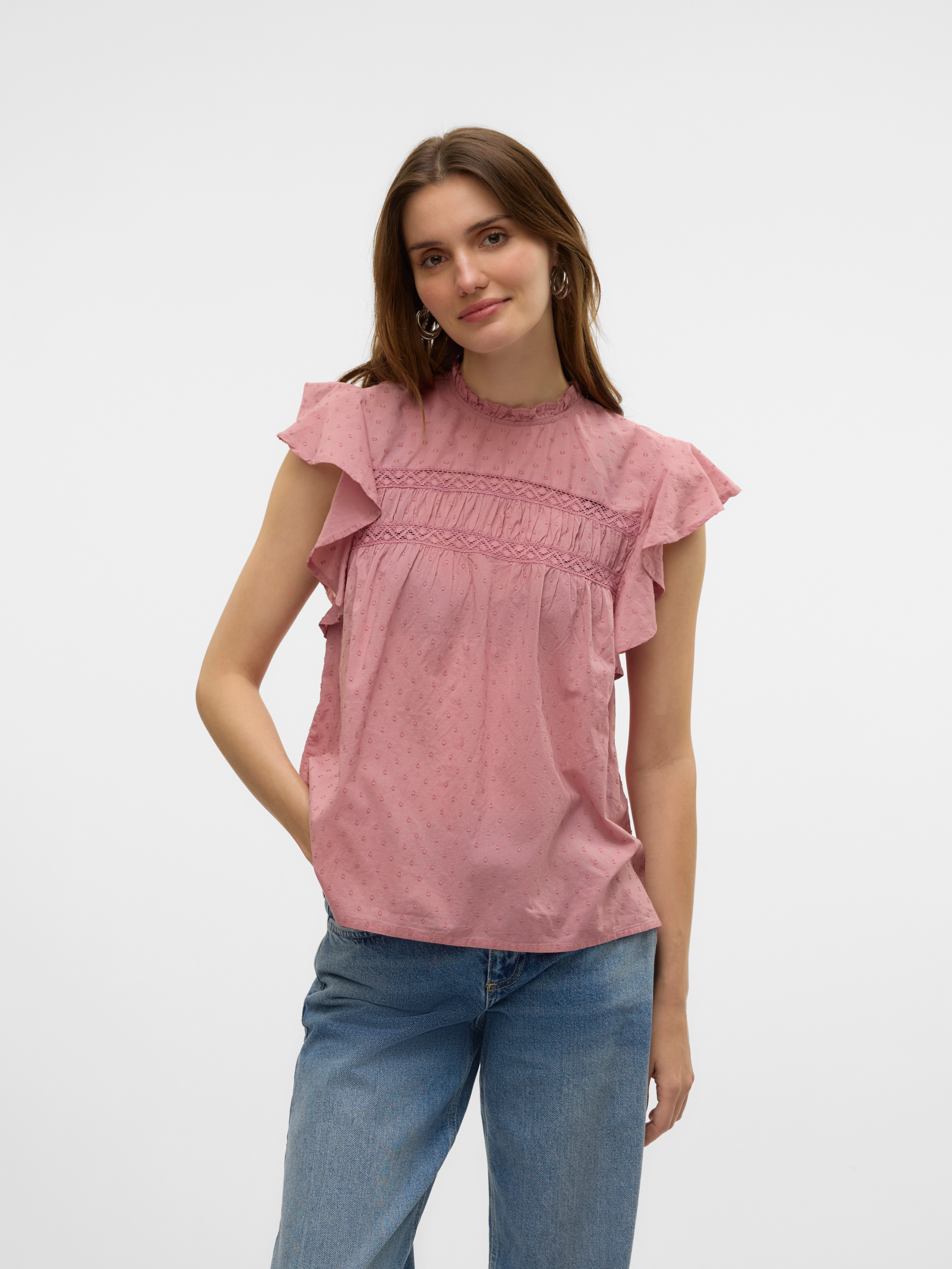 Vero Moda Blusenshirt VMTRINE SL LACE günstig online kaufen