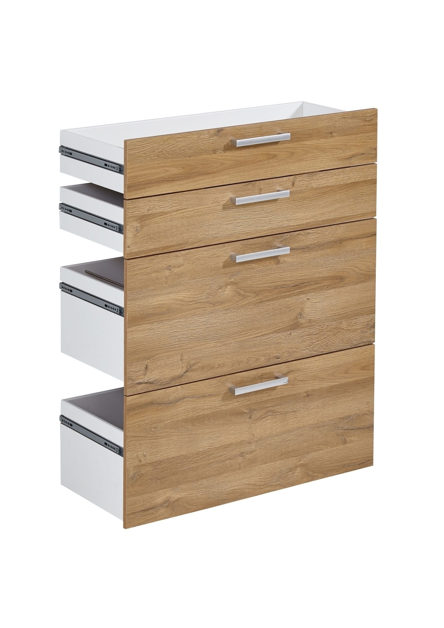 PREISBRECHER Büromöbel-Set CALVIA 14, in Alteiche Dekor - 84x106x34,5cm (BxHxT)
