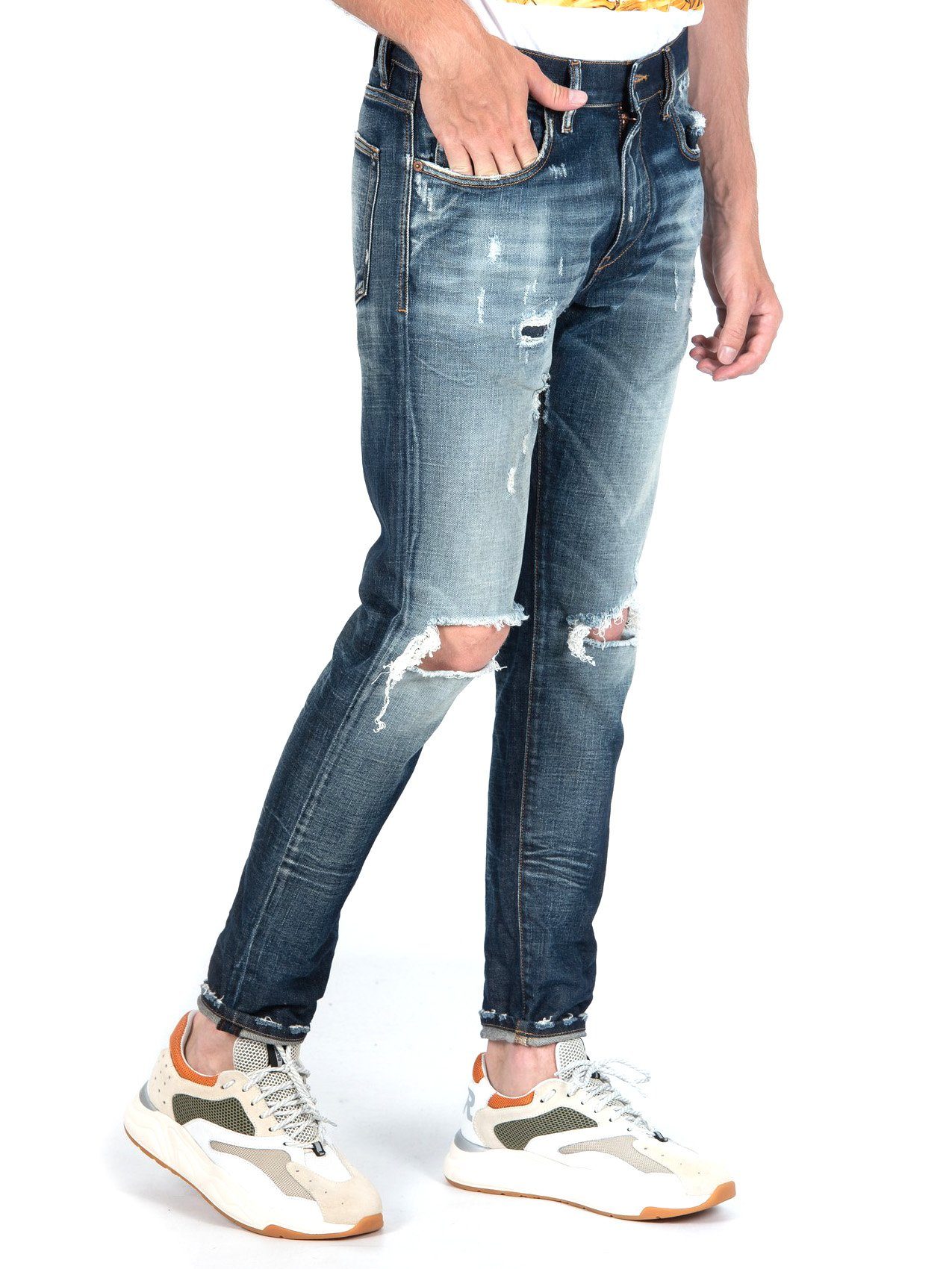 Diesel Slim-fit-Jeans W32 Stretch - Hose Destroyed L32 084AD - D-Strukt