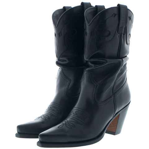 Mayura Boots NAPPA X Schwarz Cowboystiefel Rahmengenähter Damen Lederstiefel