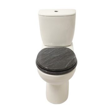 sainos WC-Sitz mit Absenkautomatik, MDF-Holzkern, Softclose-Scharnier