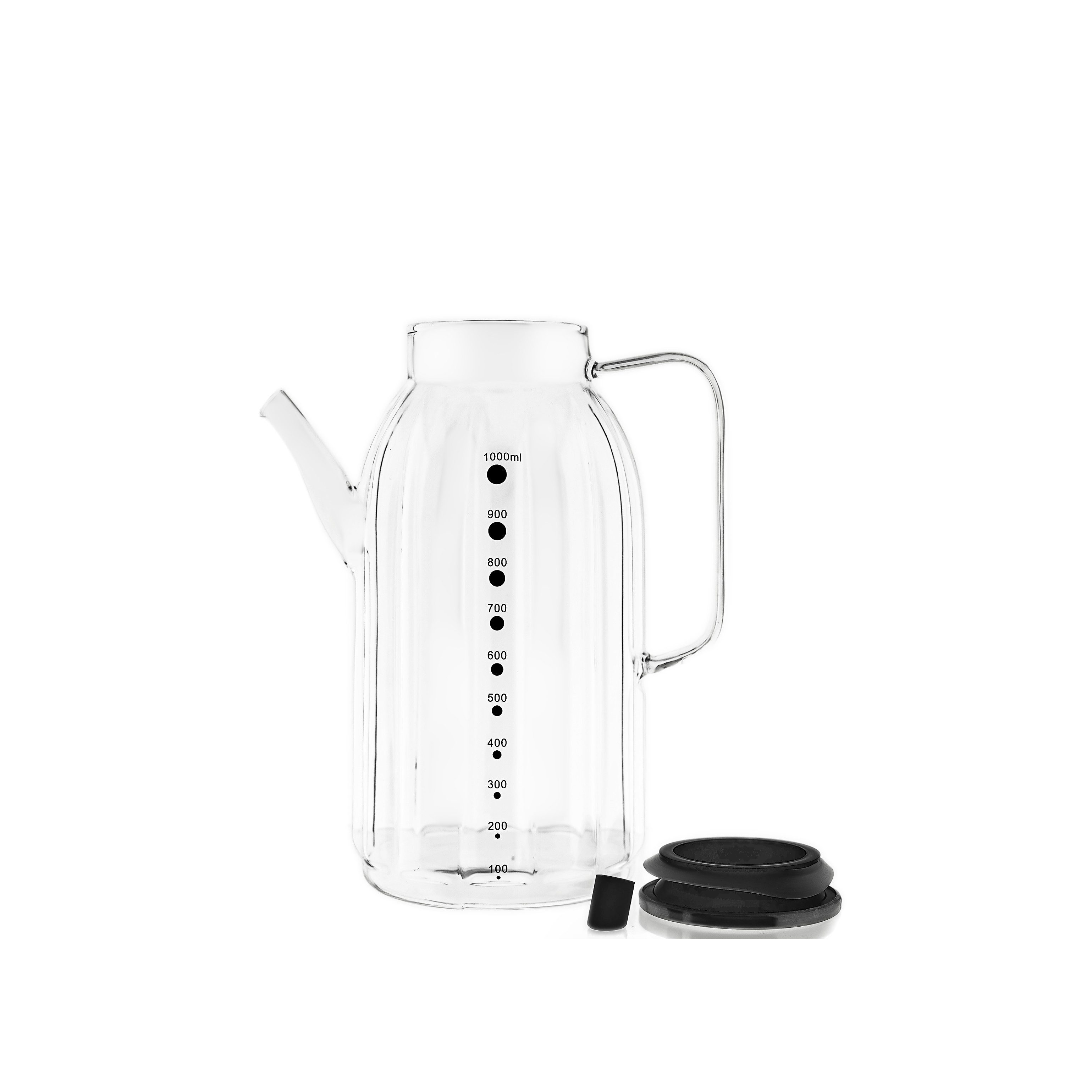 Almina Ölspender Luana Di Olio Ölflasche mit Deckel - Glasflasche 1000 ml, (1-tlg)