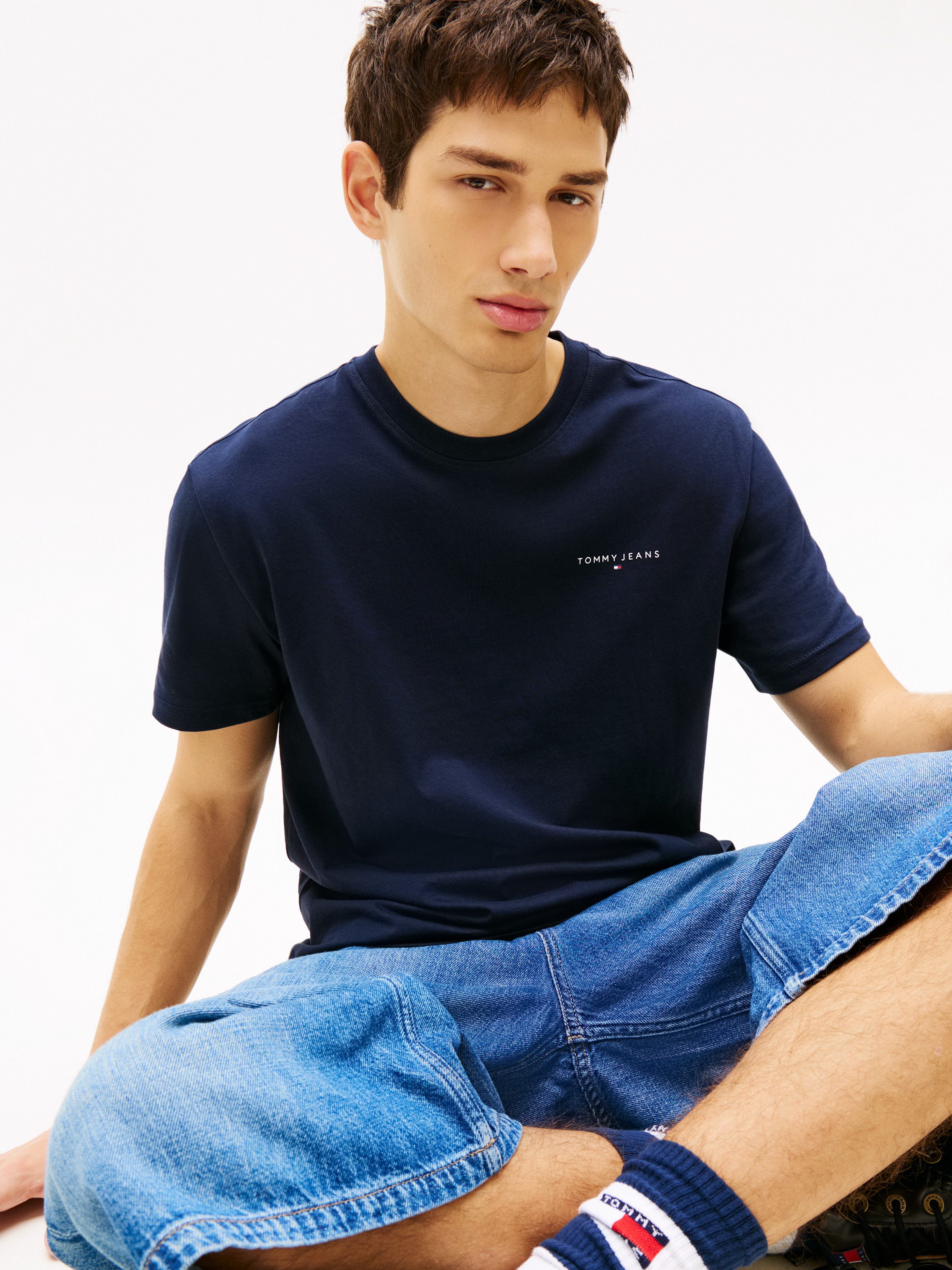 Tommy Jeans T-Shirt TJM SLIM FIT LINEAR 2PACK (Packung, 2-tlg) Rundhals, Jersey