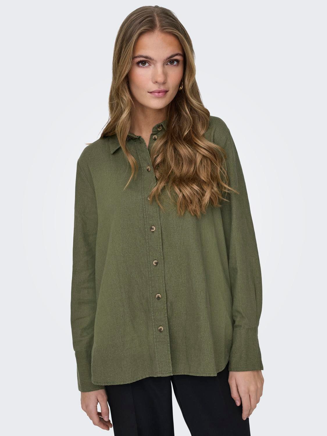 JDY Hemdbluse JDYSAY L/S LINEN LOOSE SHIRT WVN NOOS günstig online kaufen
