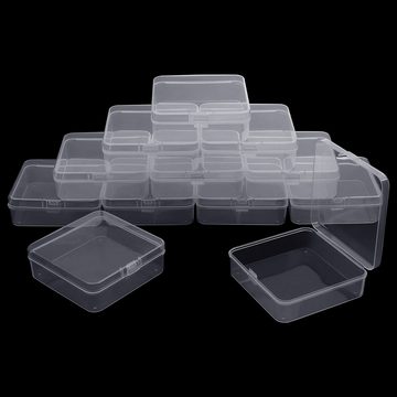 Belle Vous Aufbewahrungsbox Kleine Kunststoffbehälter mit Schnappdeckel (24 Stück), Small Plastic Boxes with Snap Lid (24 pcs)