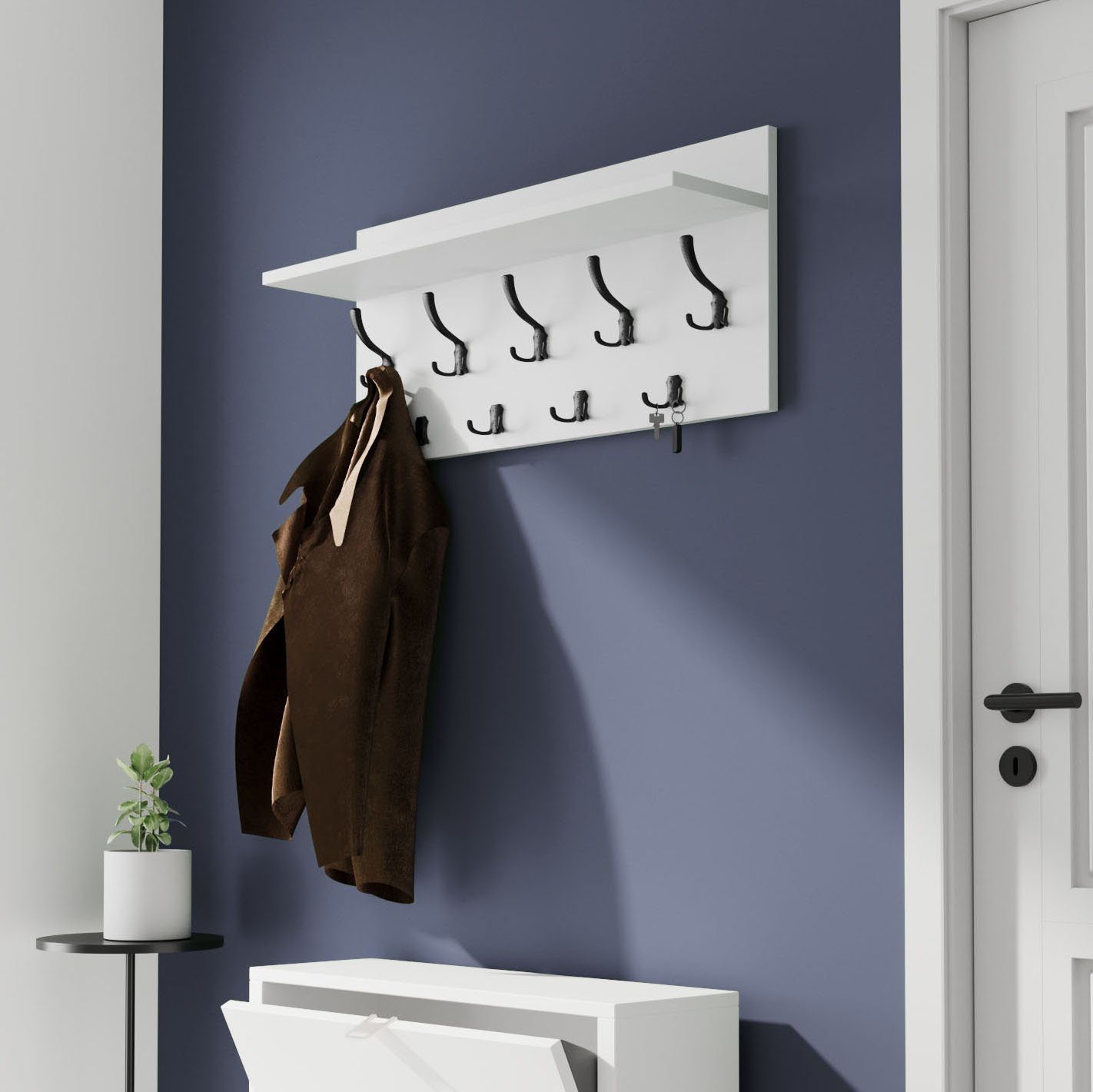 AKKE Garderobenhalter, VERTI Horizontaler Garderobe Schwarze günstig online kaufen