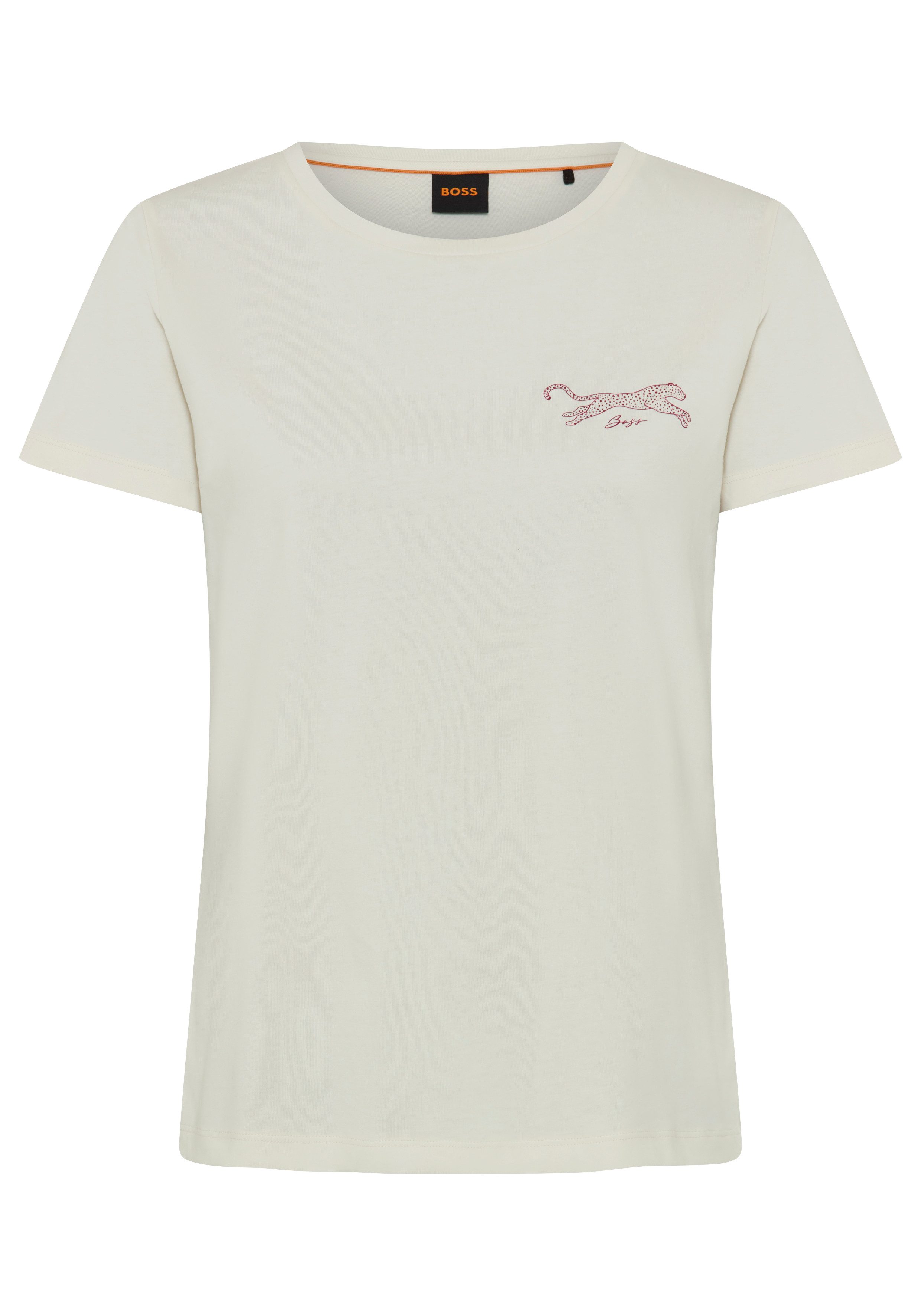 BOSS ORANGE T-Shirt Elove Premium Damenmode mit Stickerei, Slim Fit