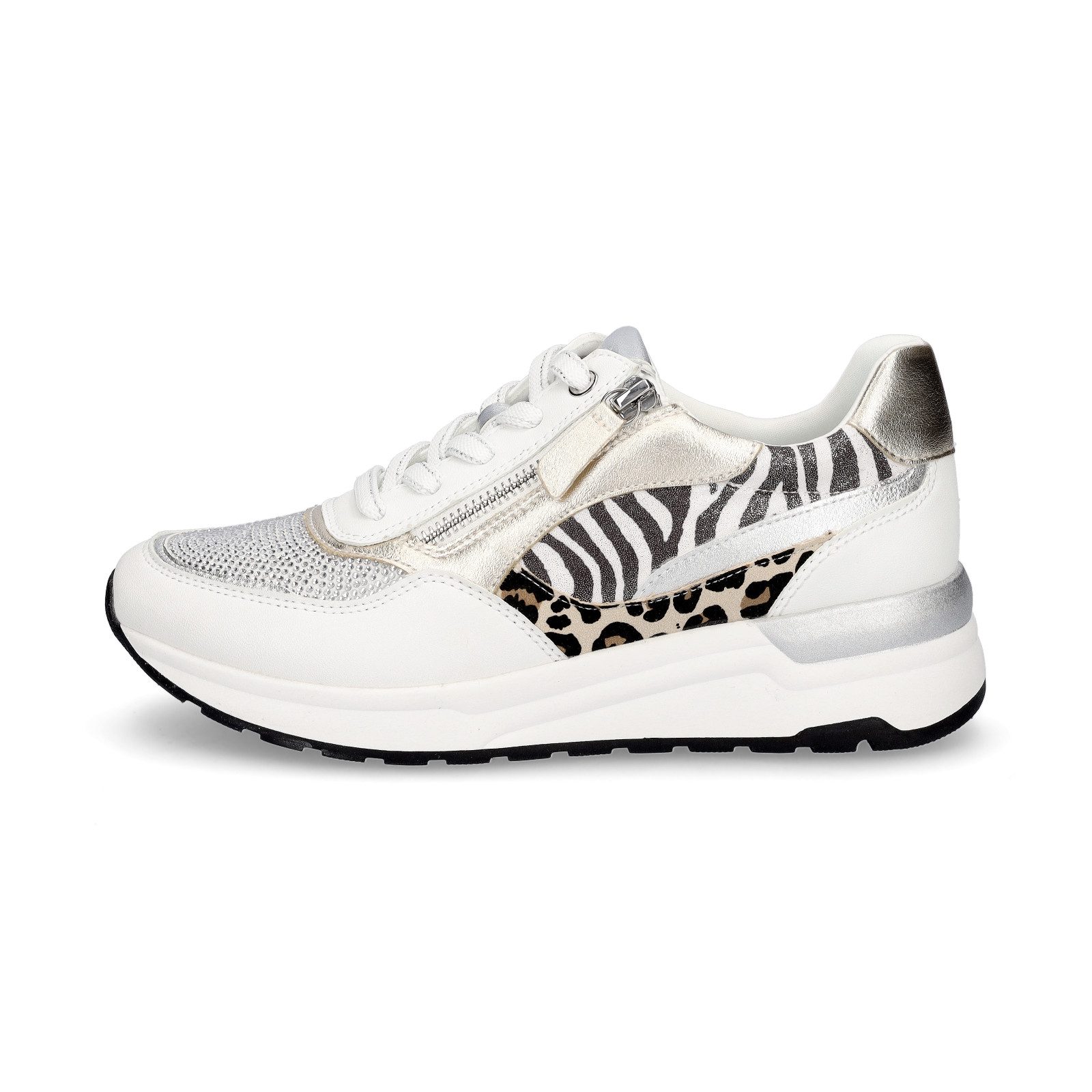 MARCO TOZZI Marco Tozzi Damen Sneaker weiß Animal Print Sneaker