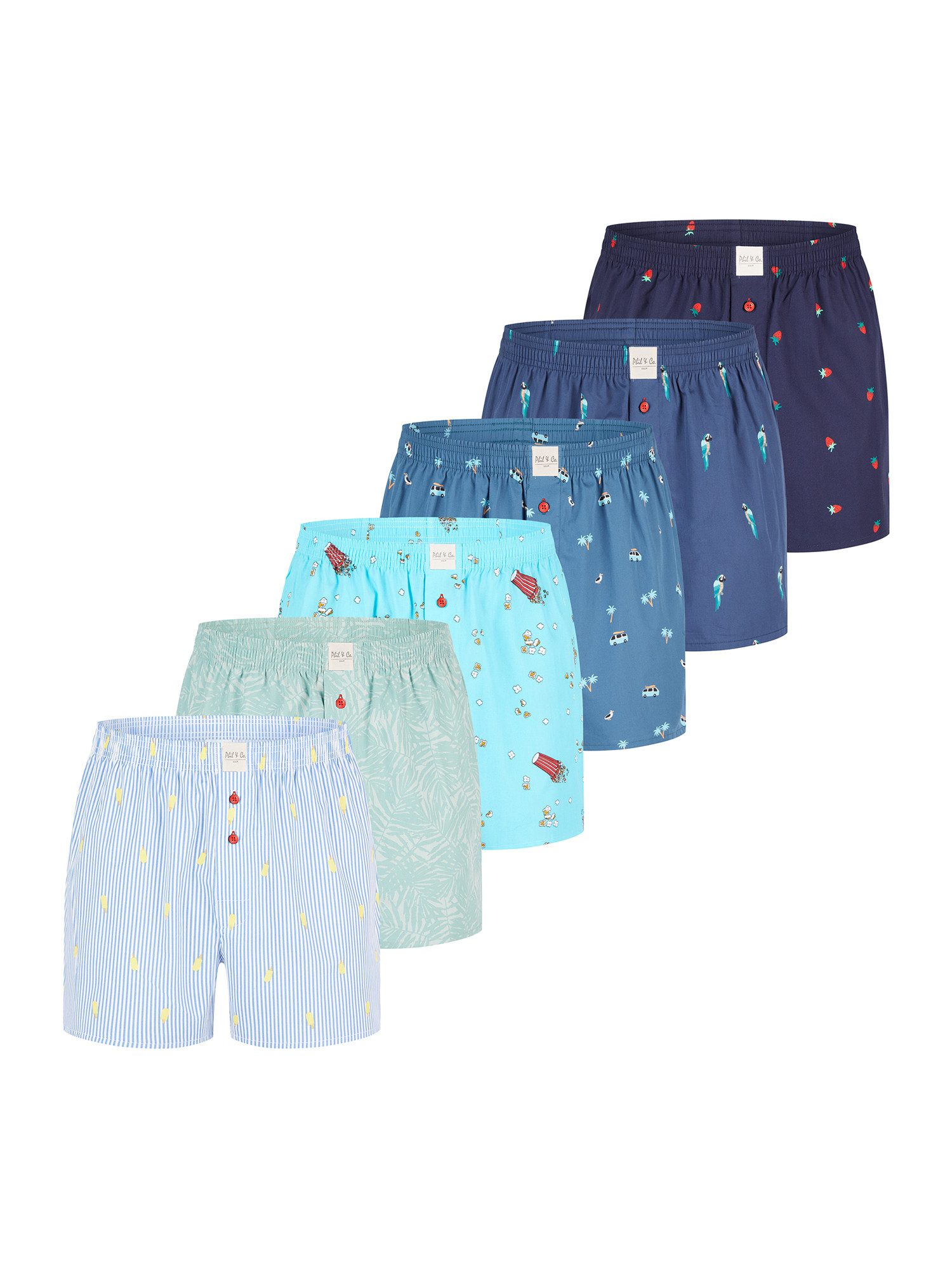 Phil & Co. Boxer Classic Sets (6-St) American Boxershorts - weit geschnitte günstig online kaufen