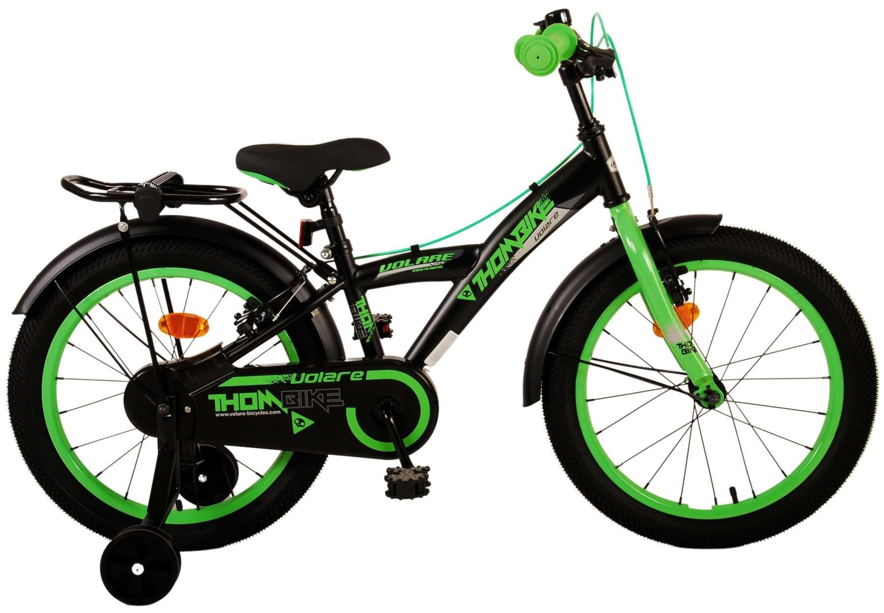 Jungen Gang, Schwarz-Grün Kinderfahrrad Zoll Adventure Fahrrad 1 2 4-7), 18 (Alter • Handbremsen LeNoSa