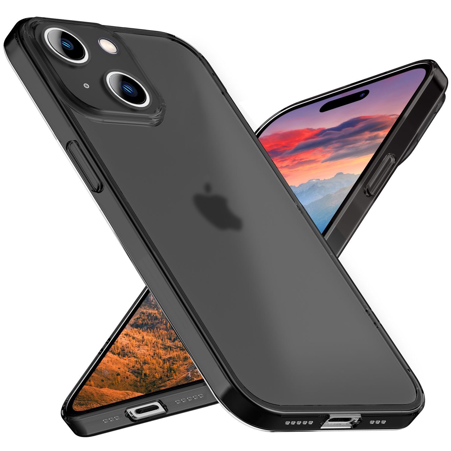 Nalia Smartphone-Hülle Apple iPhone 15 15,5 cm (6,1 Zoll), Ultra Dünne Hülle / Transparent / 0,3mm Slim Case / Anti-Fingerabdruck