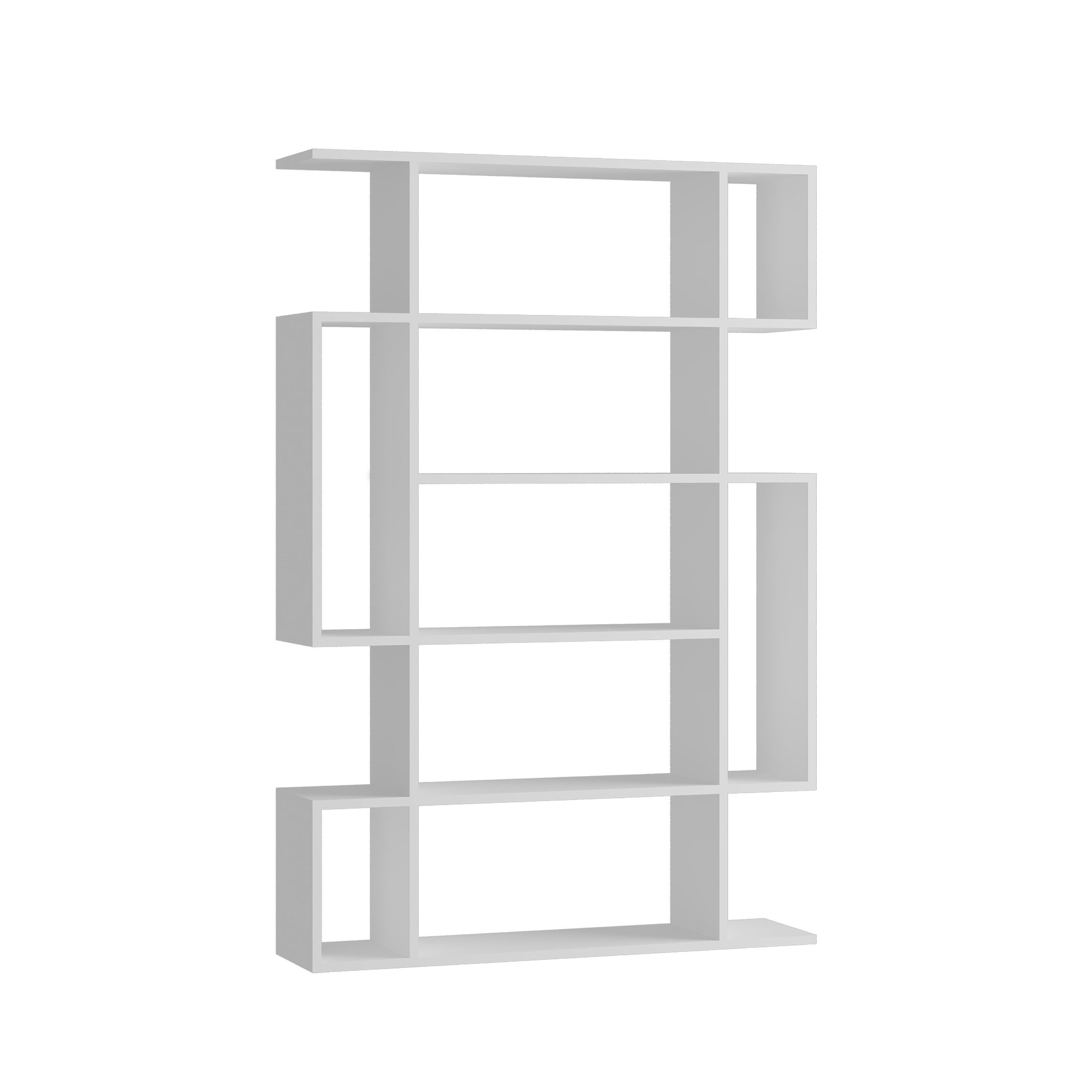 Decortie Bücherregal Mito, Standregal Bücherregal Holz Wohnzimmer, 108,5 x 25,5 x 161 cm