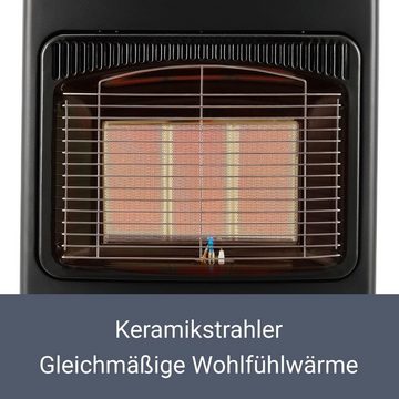 Juskys Heizstrahler GS42US, 4200 W, 42x29x73 cm, schnell & energiesparend, 3-Stufen-Wärme-Regler, Mobiles Heizgerät