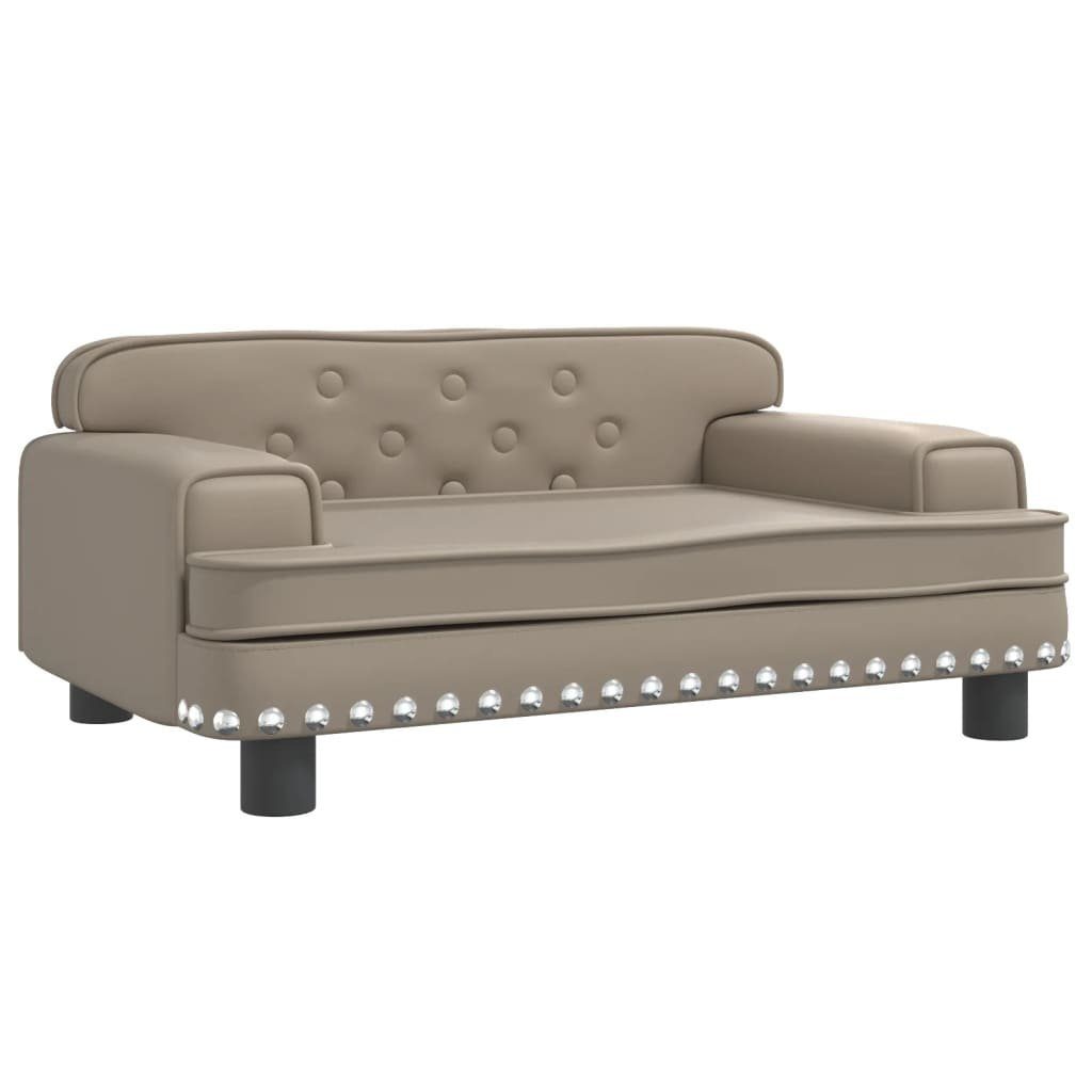 vidaXL Hundekorb 70 x 45 x 30 cm Hundebett Cappuccino-Braun 70x45x30 cm Kunstleder Körb