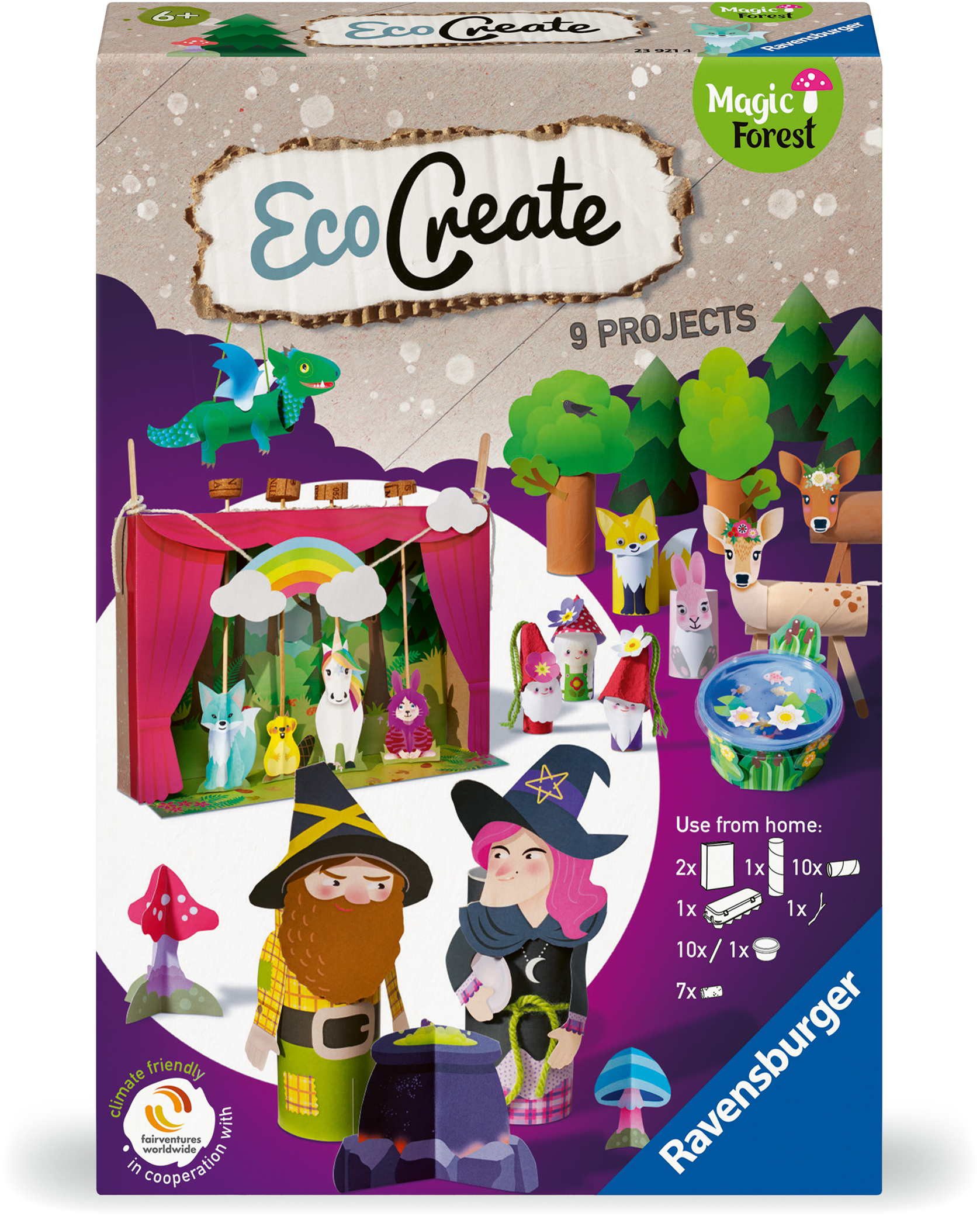 Ravensburger Kreativset Upcycling Basteln EcoCreate Midi Theater Magischer Wald 23921