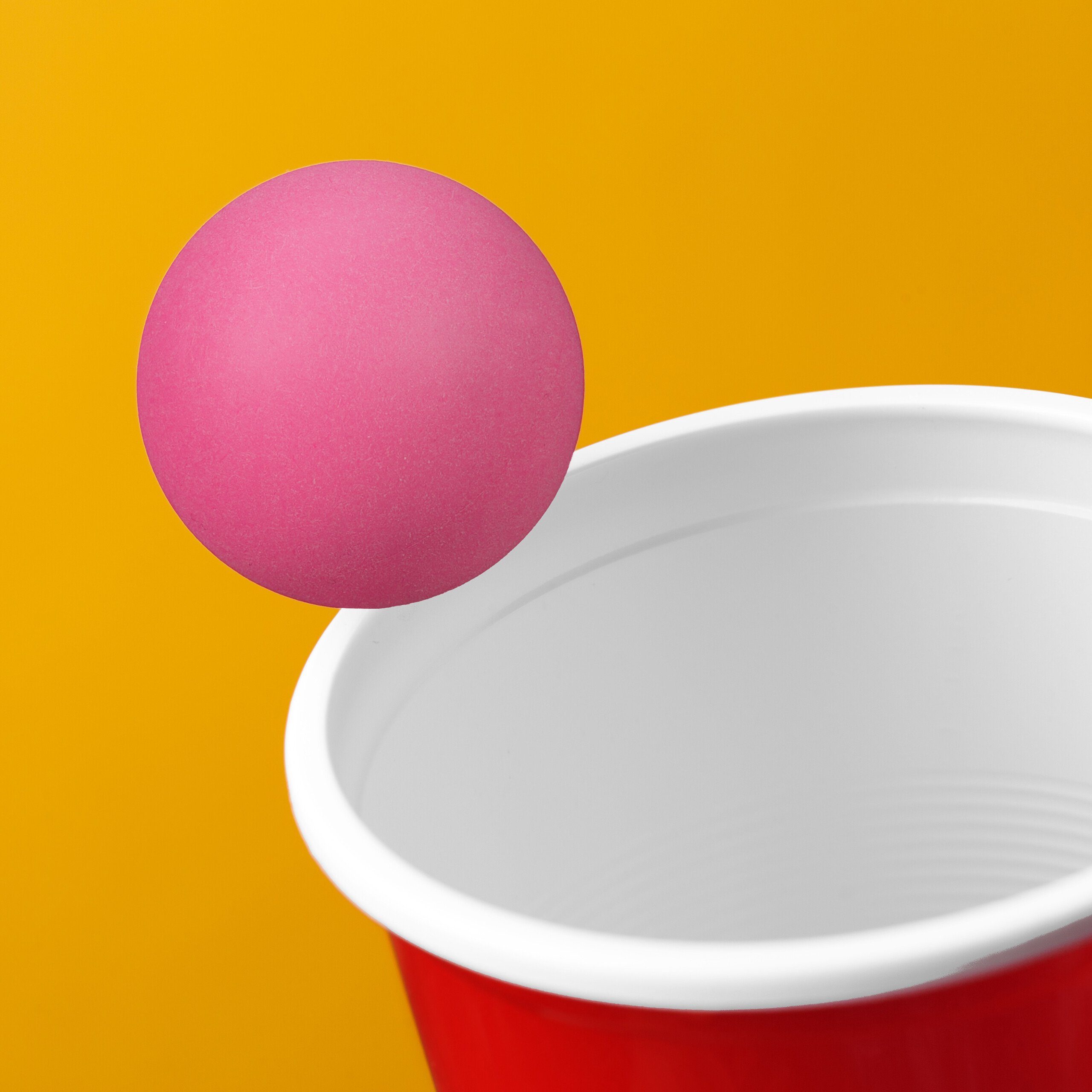 relaxdays Tischtennisball 300x Pinke Beer Pong Bälle