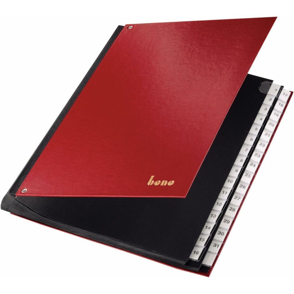 bene Aktenordner Pultordner 1-31 rot