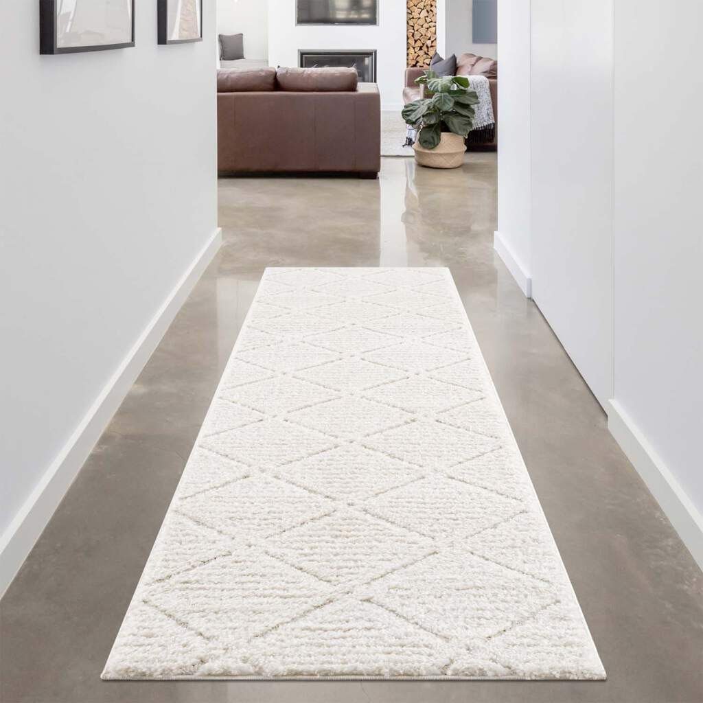 Carpet City Hochflor-Teppich Focus 2997, rechteckig, Höhe: 20 mm, Läufer, Boho, Hochtief-Muster/ 3D-Effekt, für Wohnzimmer, Schlafzimmer