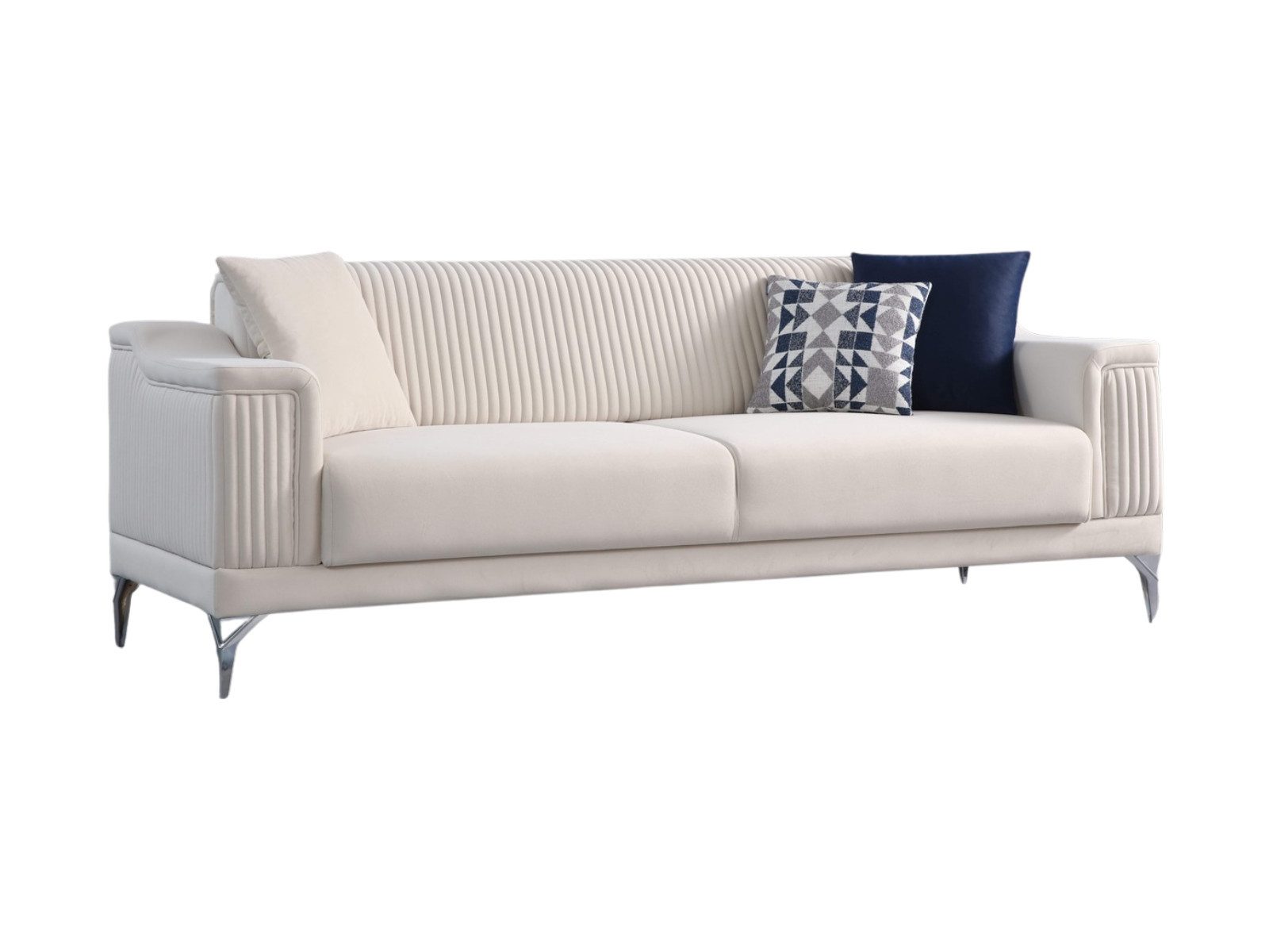 Villa Möbel Sofa Santiago, 2-Sitzer 1 Teile, mit Relax-/Bettfunktion durch umklappbare Rückenlehne