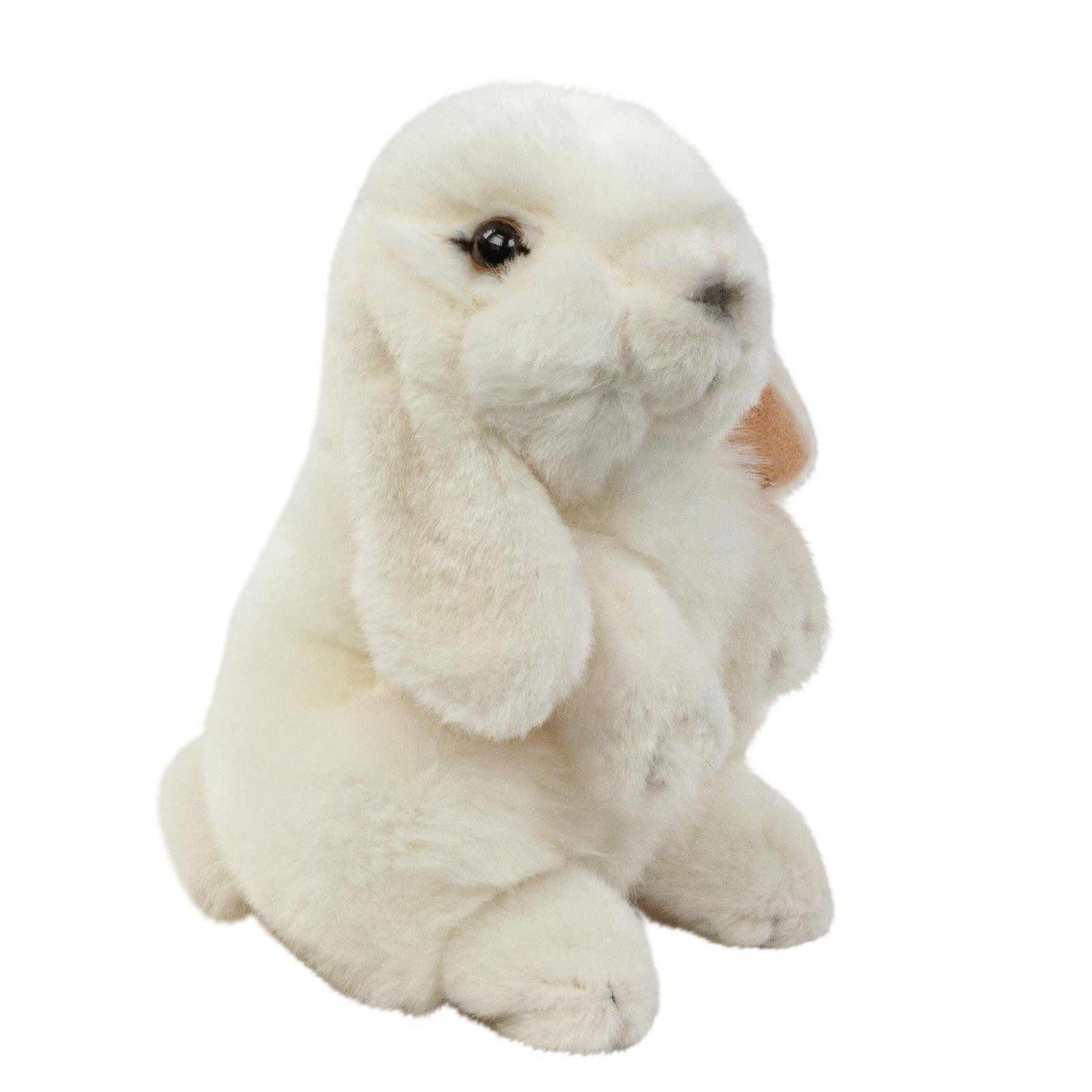 Teddys Rothenburg Kuscheltier Hase sitzend weiß 18 cm Stofftier Plüschhase (Stoffhase, Plüschtier), mit Schlappohren