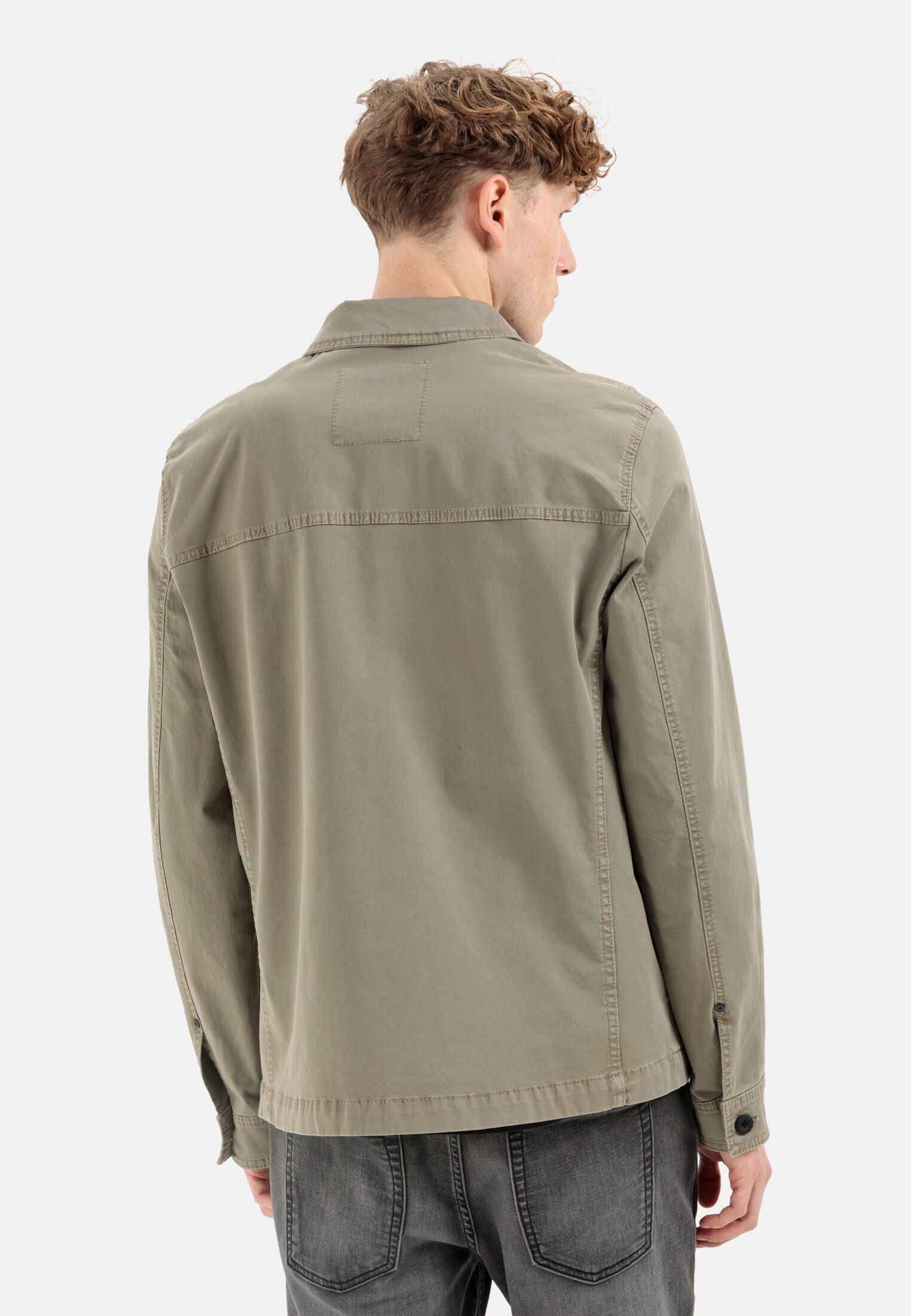 camel active Kurzjacke Regular Fit Langarm Hemdblusenkragen