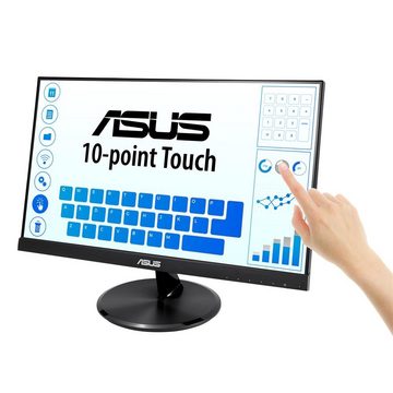 Asus VT229H Smart Monitor (54,60 cm/21,5 ", 1920 x 1080 px, Full HD, 5 ms Reaktionszeit, 83 Hz, IPS, Touch Monitor, 10-Punkt-Touchscreen, Flicker-Free, HDMI, schwarz)