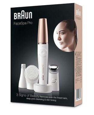 Braun Gesichtsepilierer FaceSpa Pro 911, Beaty Set, Nass und Trockenbetrieb