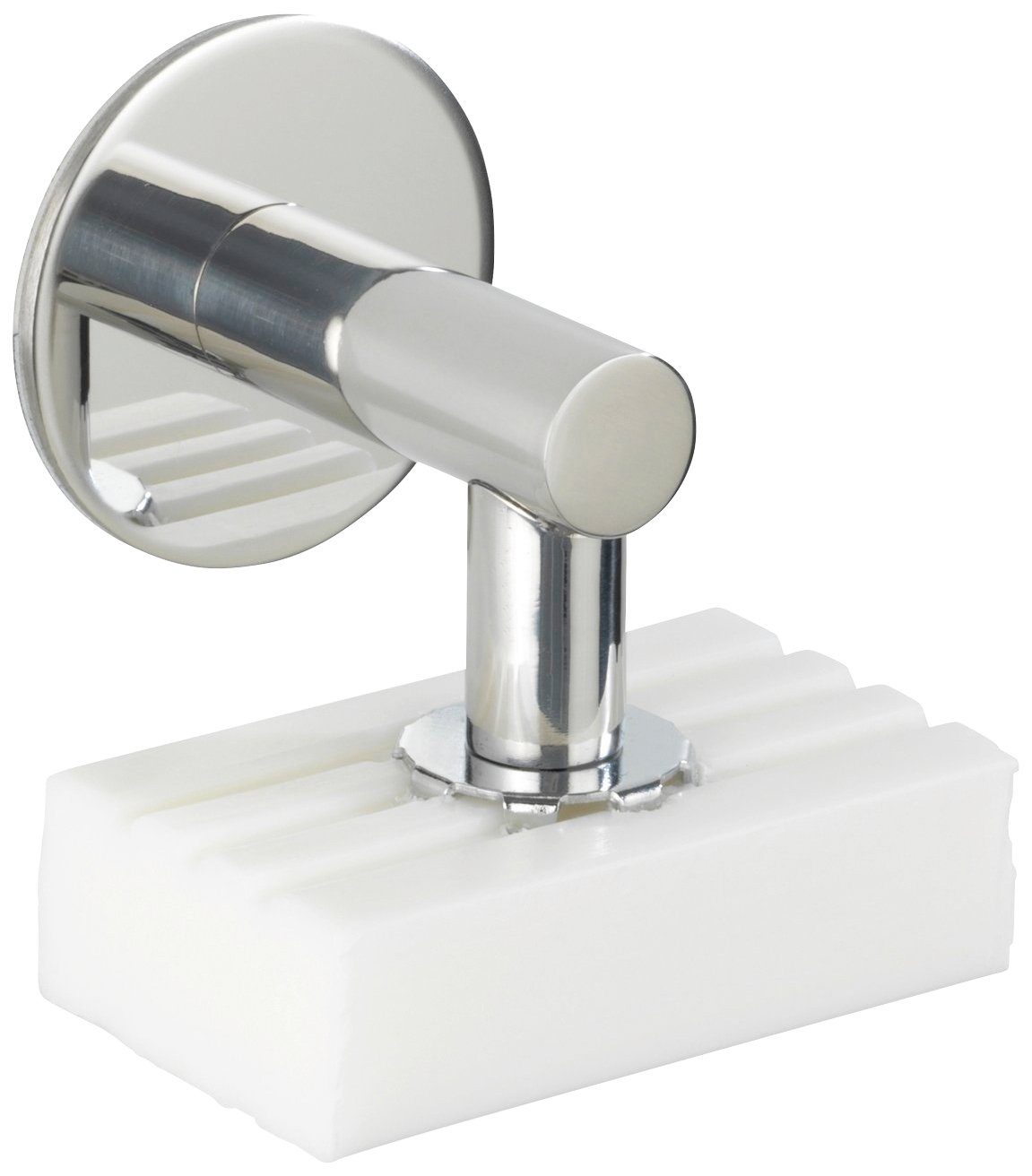 WENKO Seifenhalter, Breite: 4,5 cm, Edelstahl Magnetseifenhalter glänzend, zum kleben