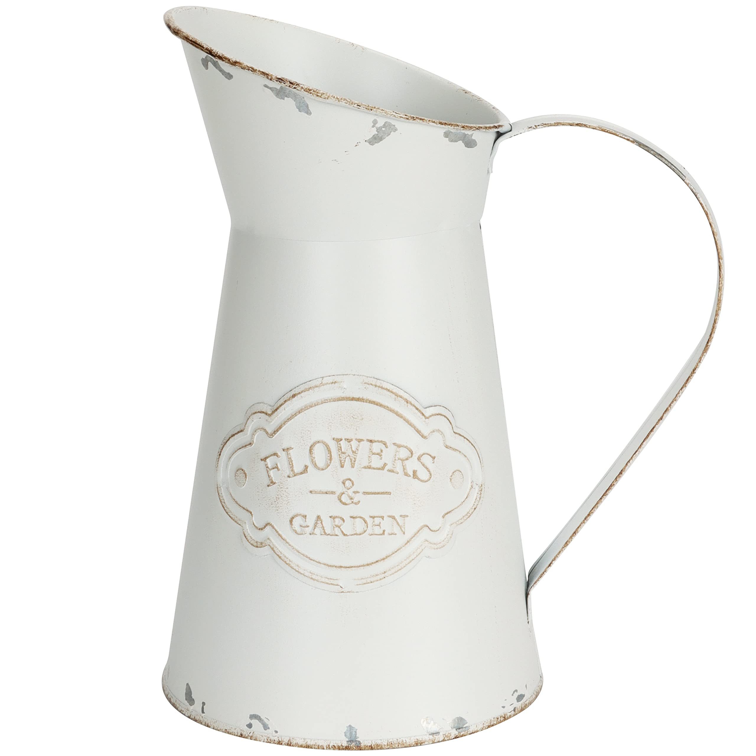 Belle Vous Dekovase Rustikale Metall Blumenvase - Vintage Shabby Chic (1 St günstig online kaufen