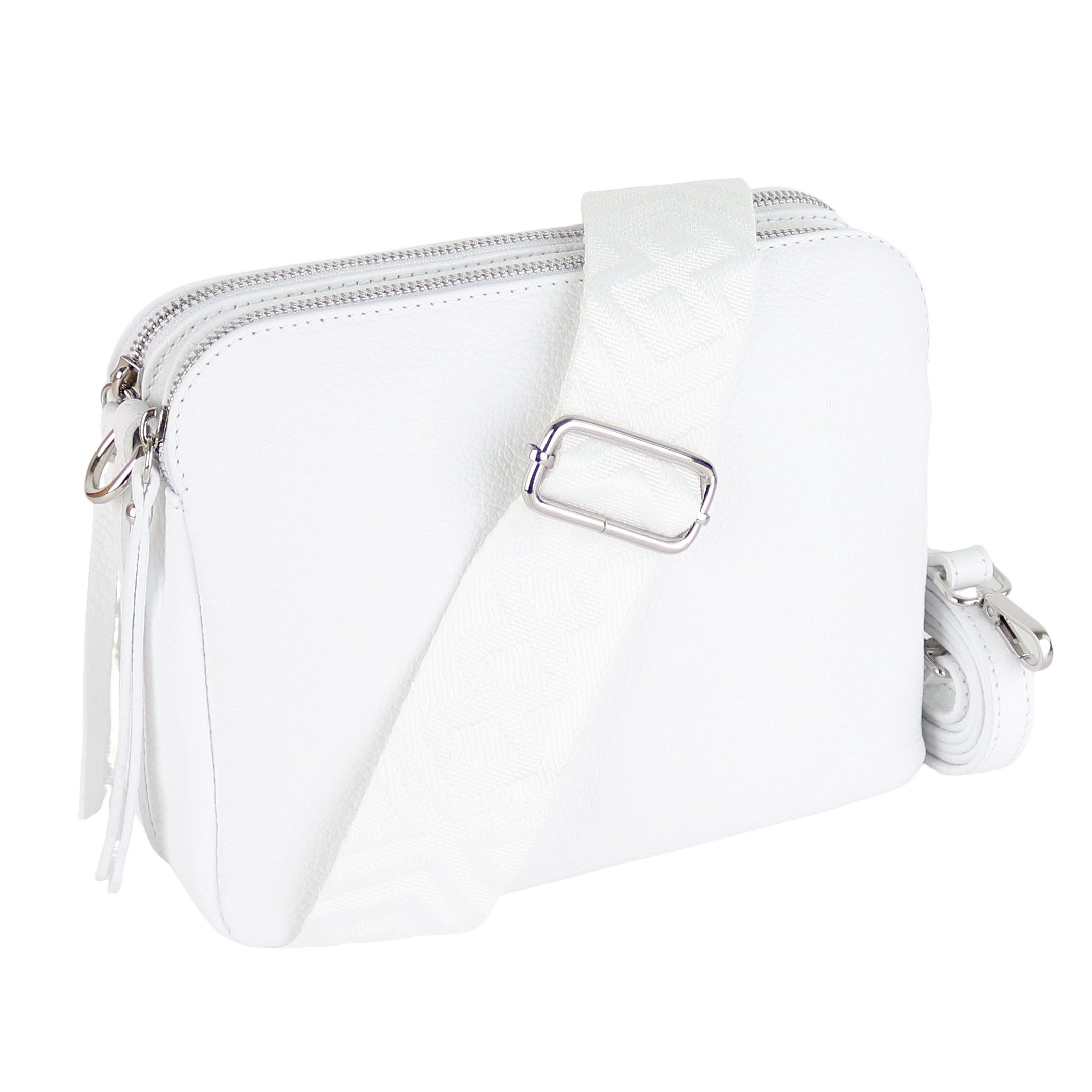 MIRROSI Schultertasche aus Echtleder, hergestellt in Italien, mit 2 Riemen günstig online kaufen