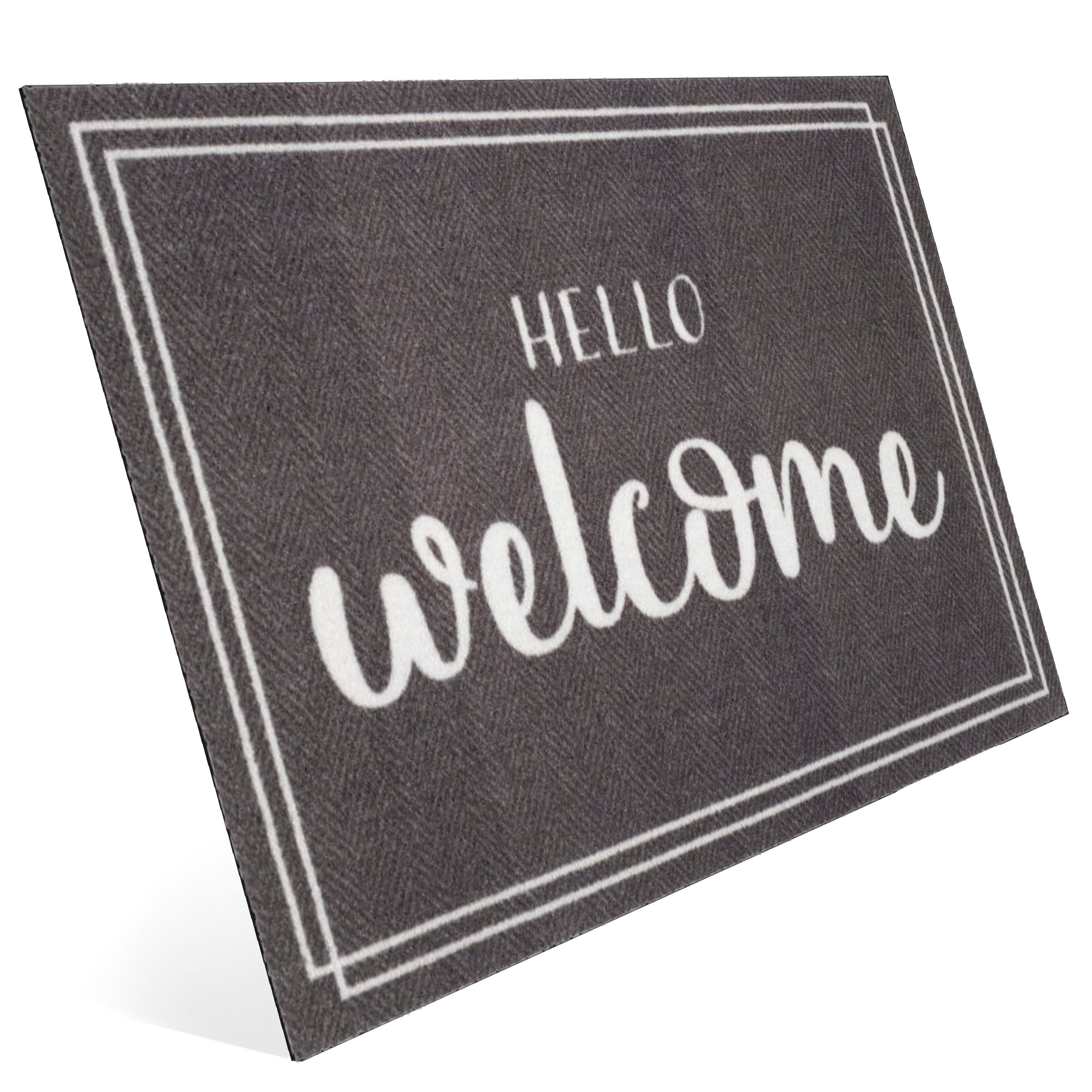 Entrando Fußmatte Schmutzfangmatte mit Welcome Muster günstig online kaufen