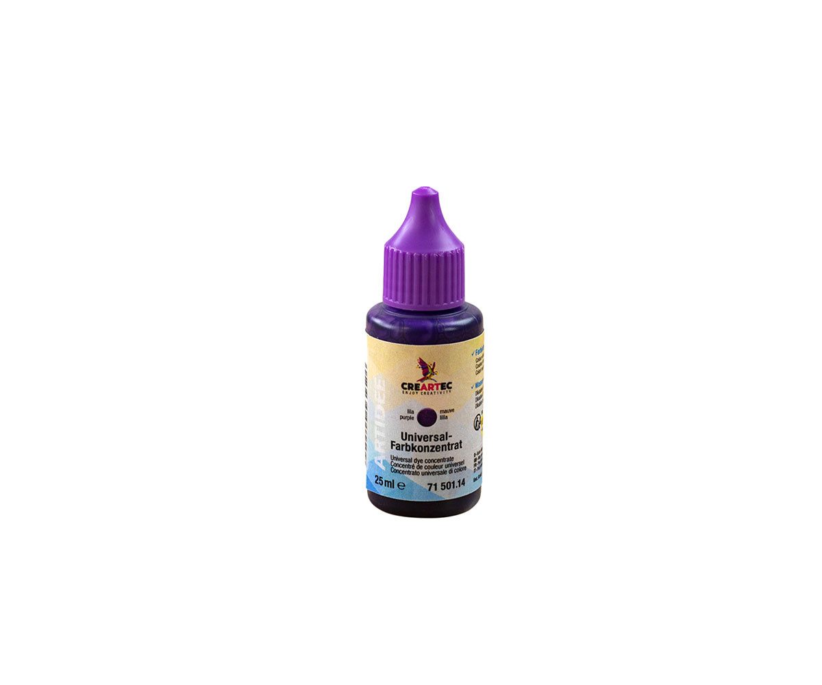 CREARTEC Bastelfarbe 7150114, Universal-Farbkonzentrat - Lila - 25ml, Hochpigmentiertes, intensives Färbemittel - Made in Germany