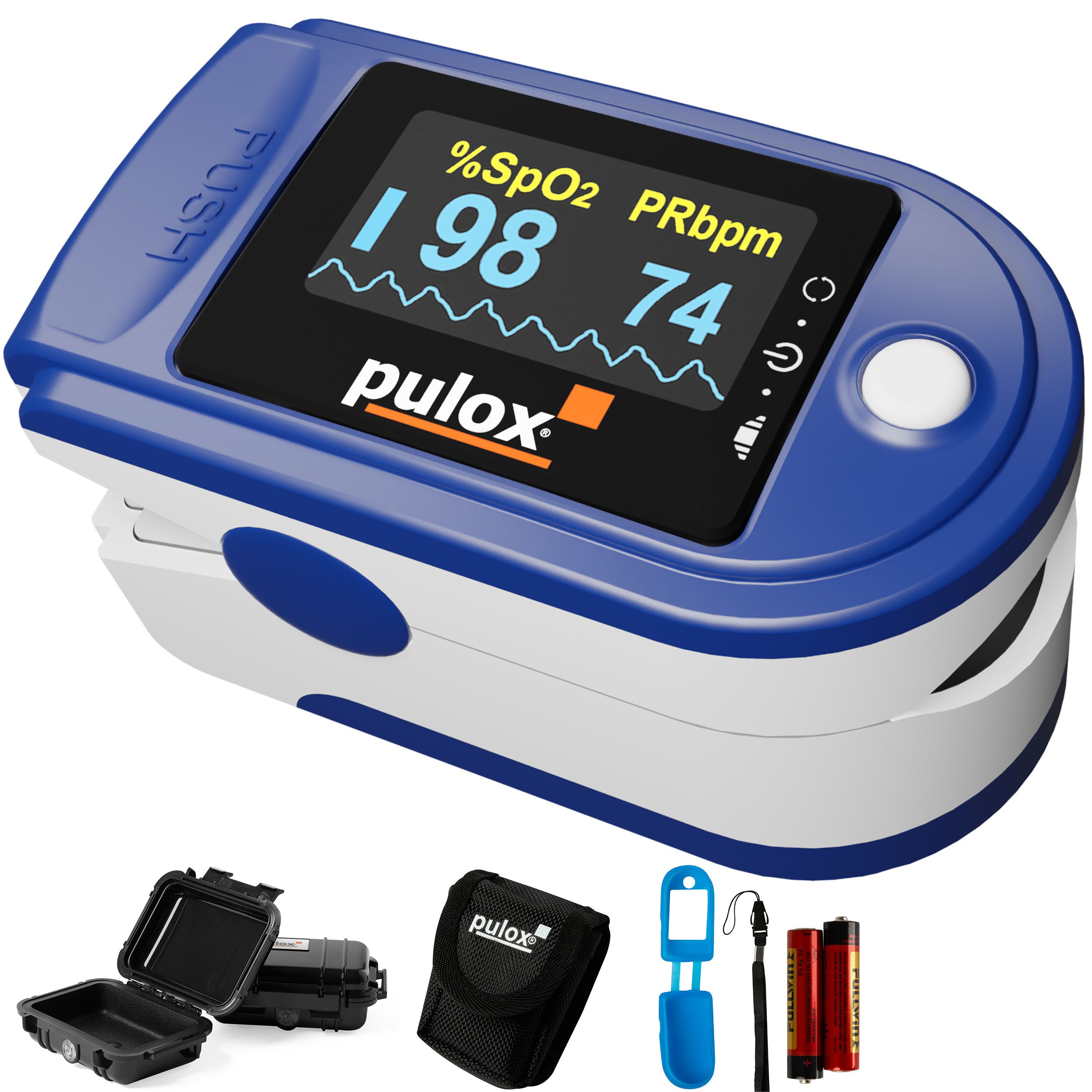 pulox Pulsoximeter PO-200, Blau