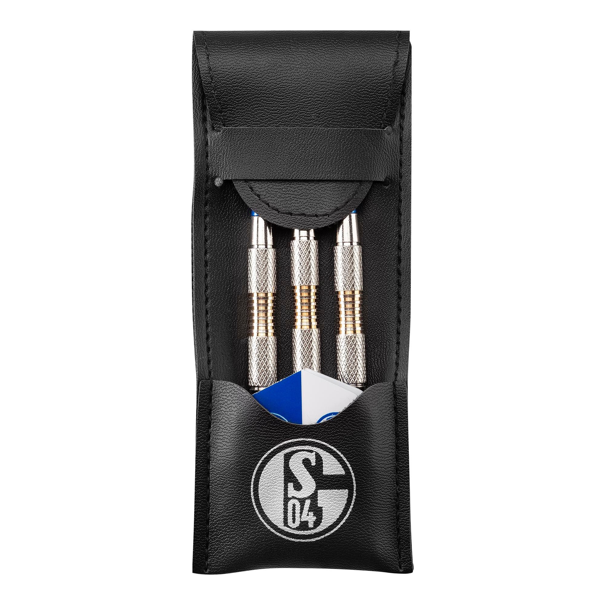 FC Schalke 04 Softdarts Set Metall, Kunststoff mit Etui und Softspitzen