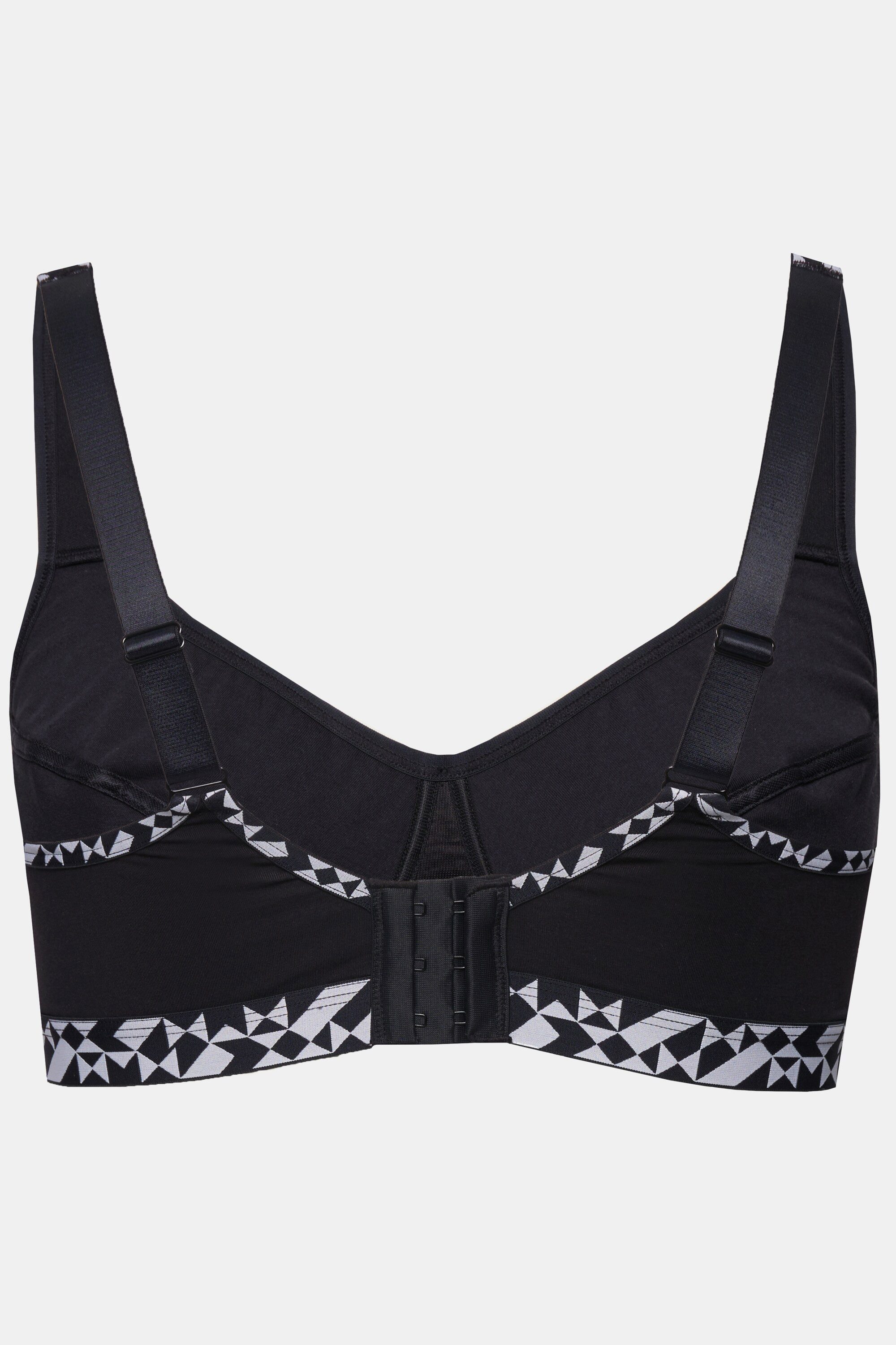 Ulla Popken Bügel-BH Soft-BH Schriftzug ohne Bügel Cup C - D